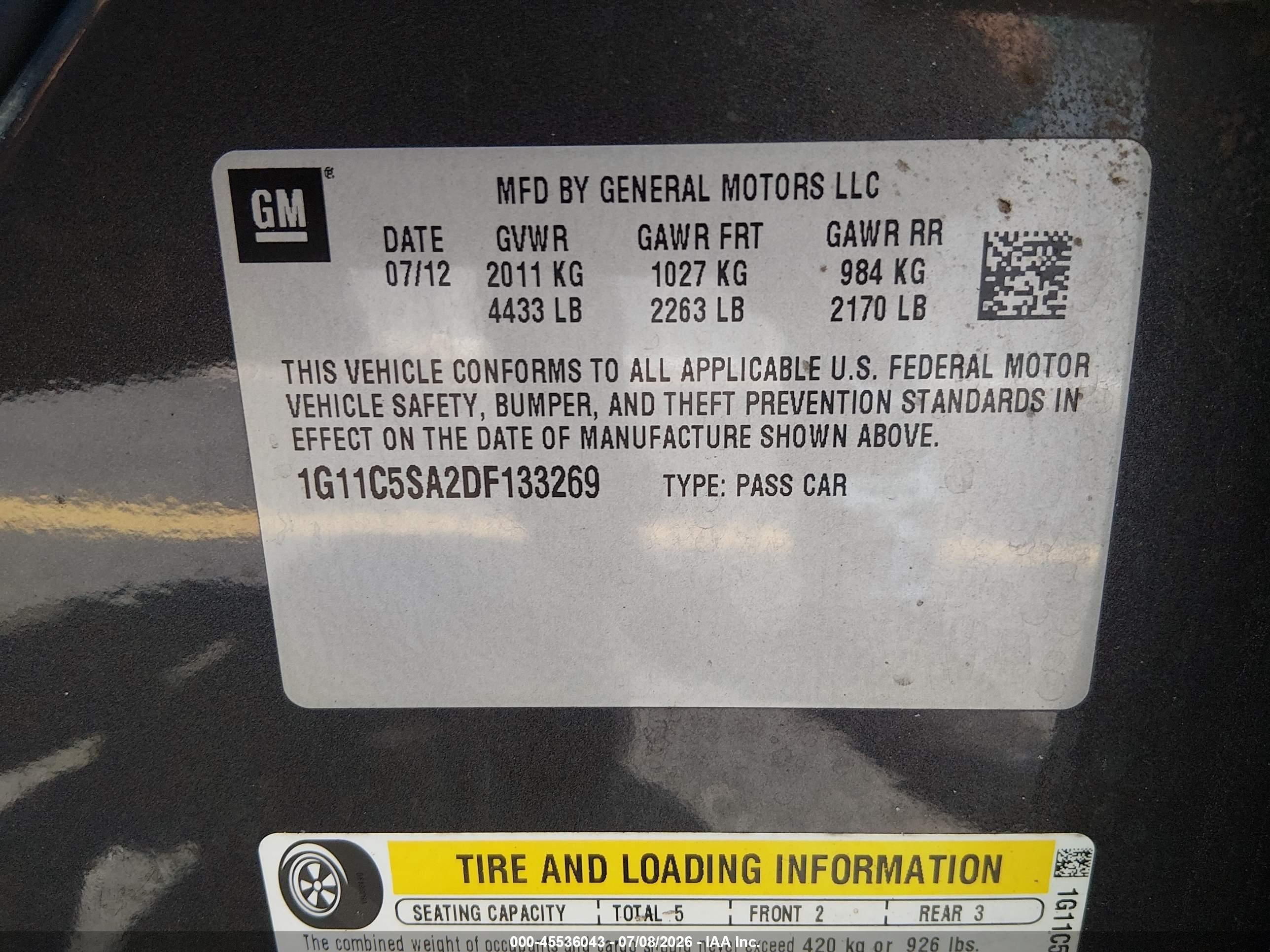 2013 Chevrolet Malibu 1lt Gray vin: 1G11C5SA2DF133269
