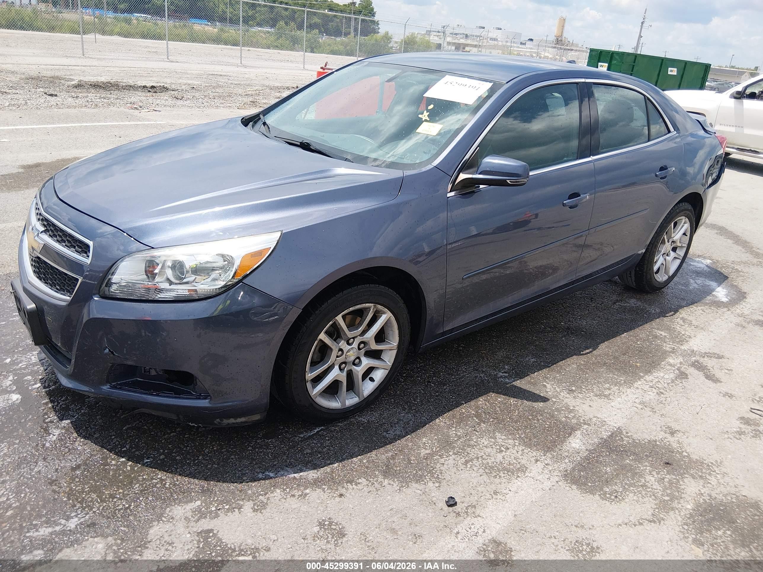 2013 Chevrolet Malibu 1lt Blue vin: 1G11C5SA2DF165641