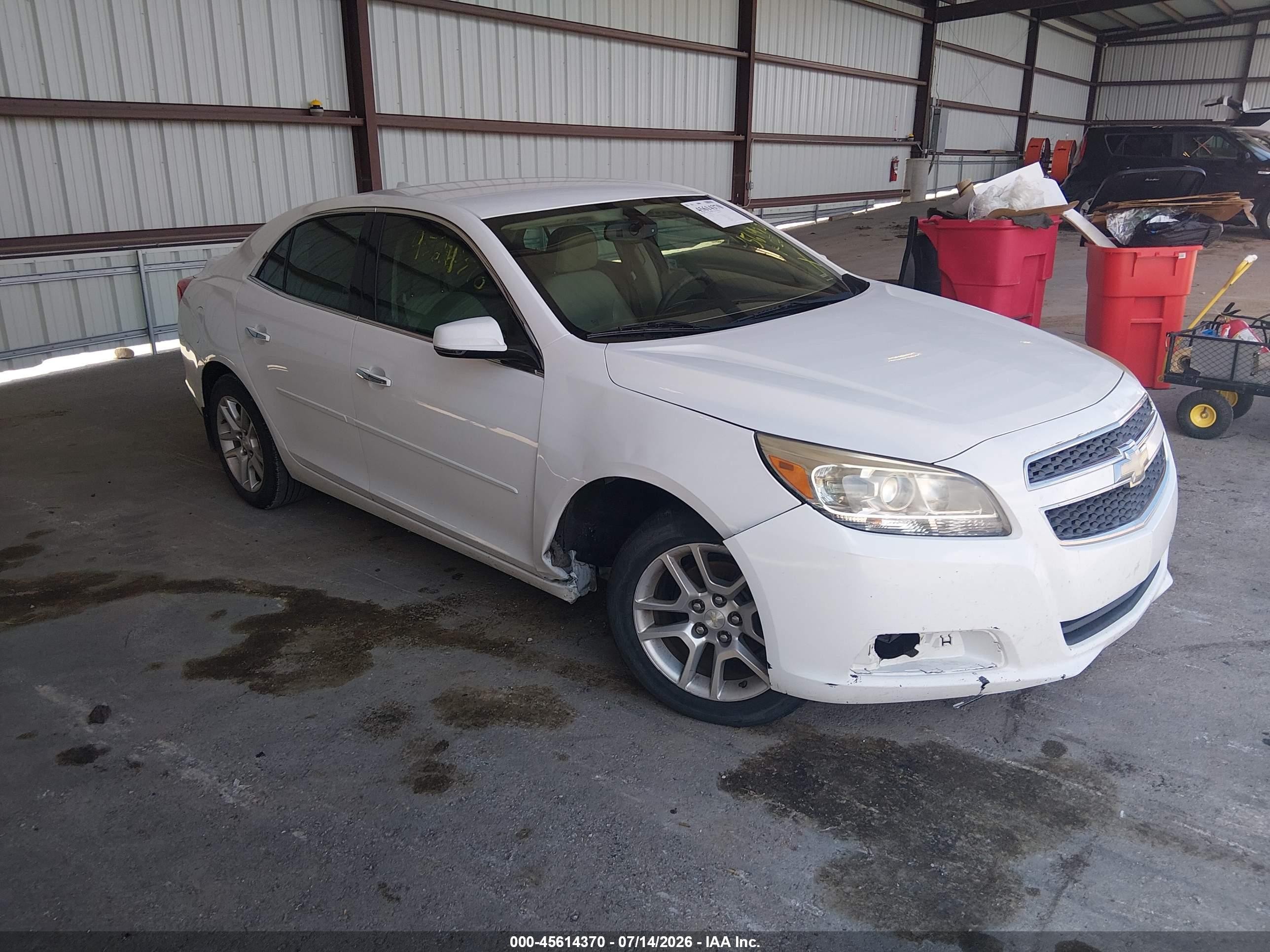 2013 Chevrolet Malibu 1lt Белый vin: 1G11C5SA3DF122345