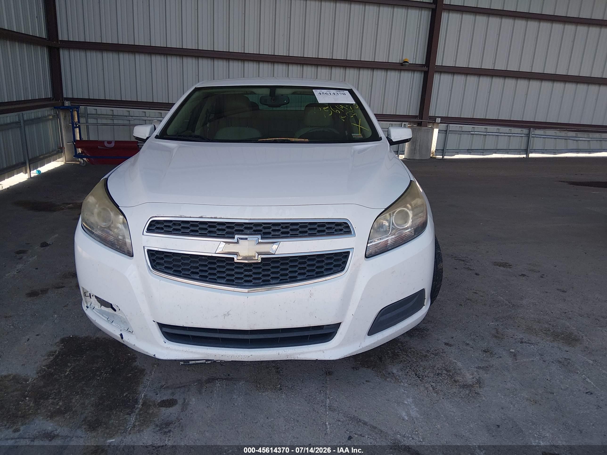 2013 Chevrolet Malibu 1lt White vin: 1G11C5SA3DF122345