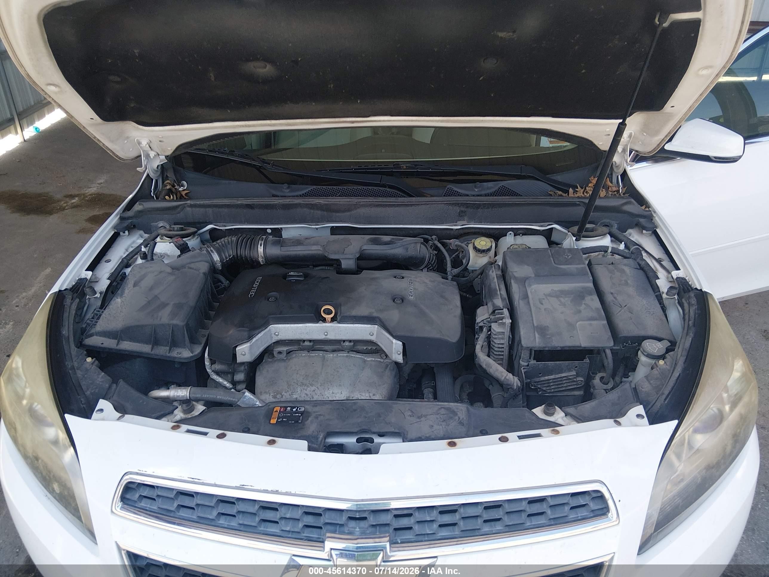 2013 Chevrolet Malibu 1lt White vin: 1G11C5SA3DF122345