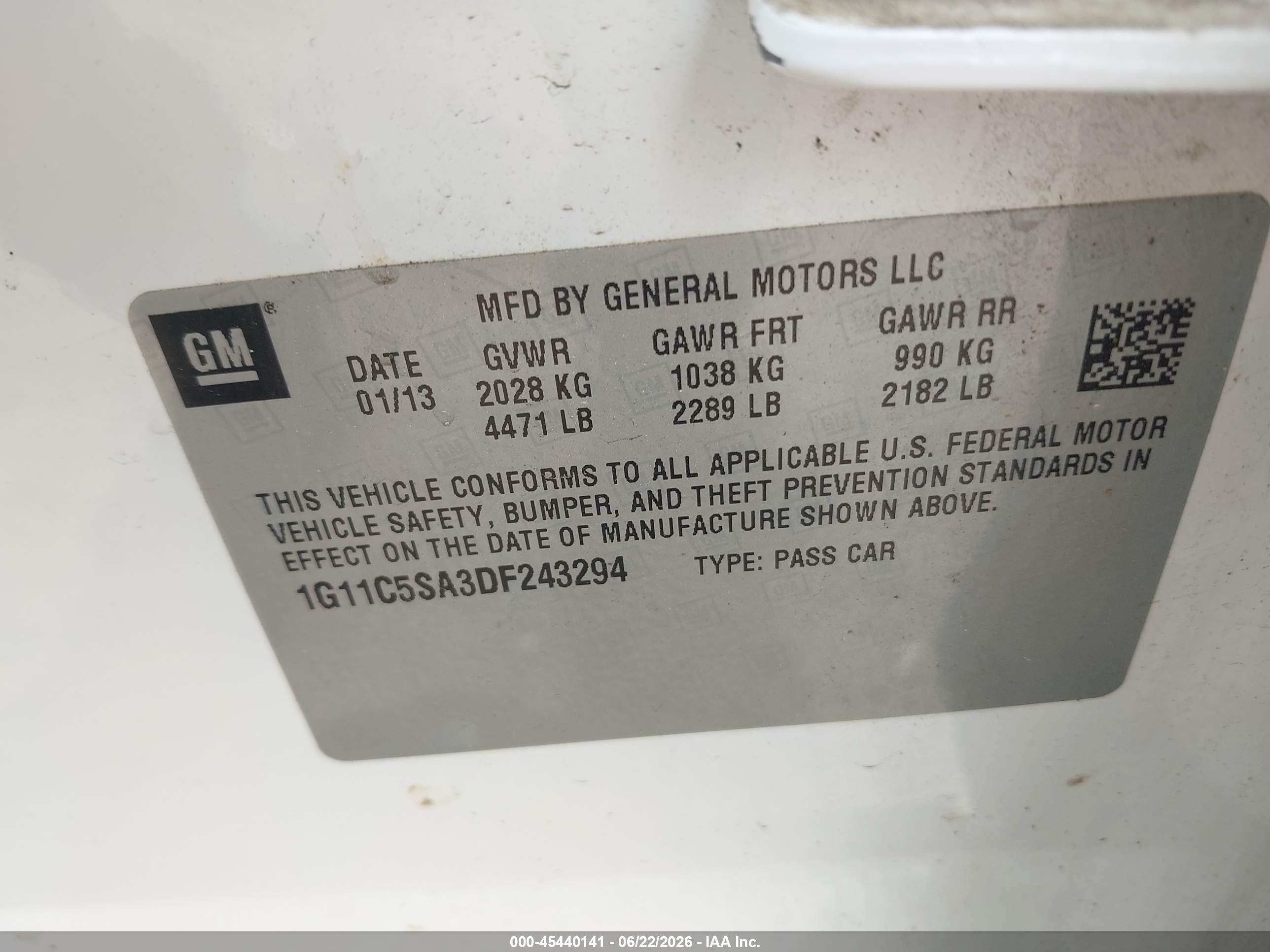 2013 Chevrolet Malibu 1lt White vin: 1G11C5SA3DF243294