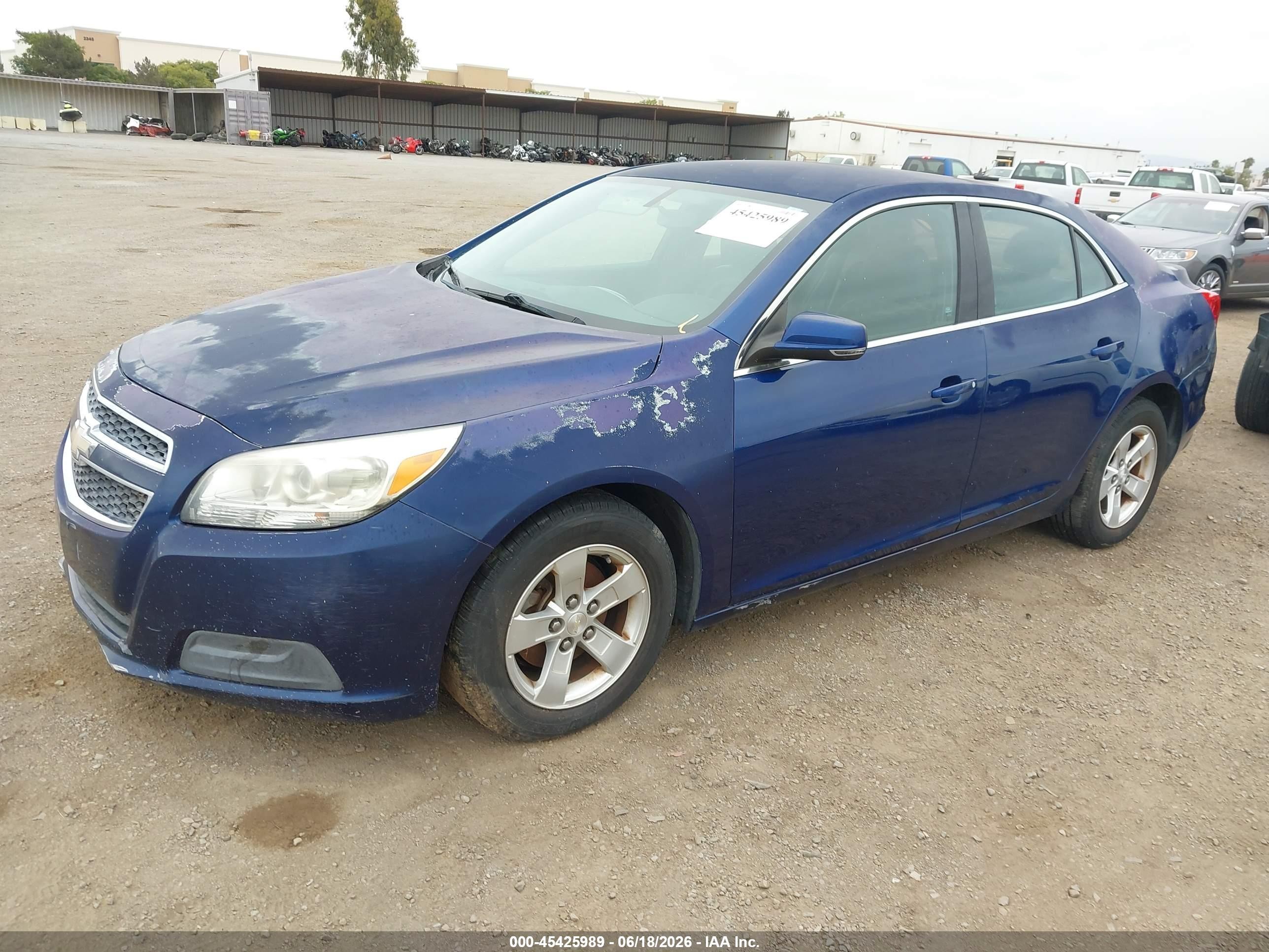 2013 Chevrolet Malibu 1lt Blue vin: 1G11C5SA3DU147497