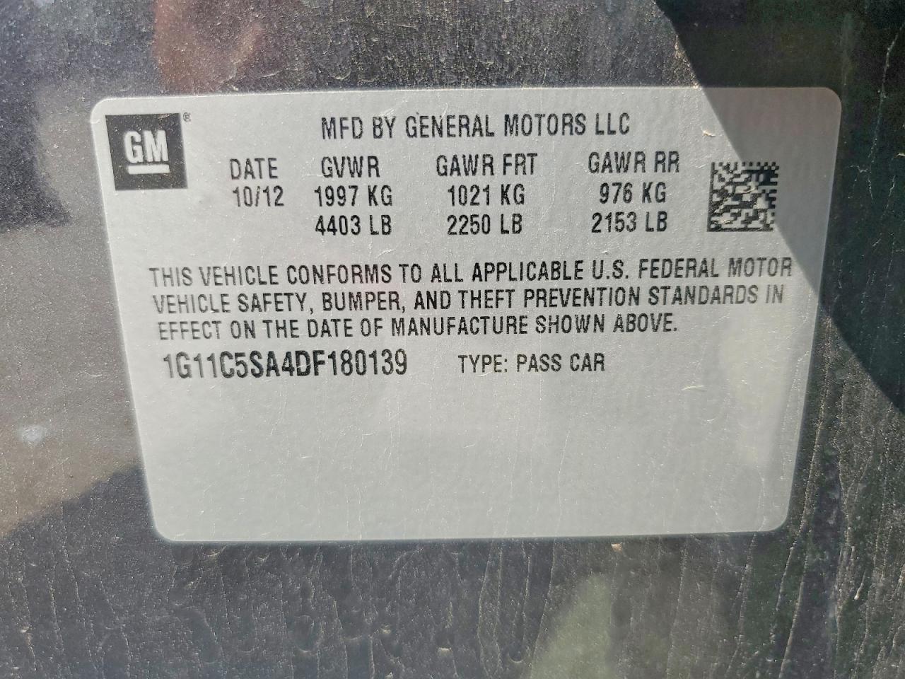 2013 Chevrolet Malibu 1lt Charcoal vin: 1G11C5SA4DF180139