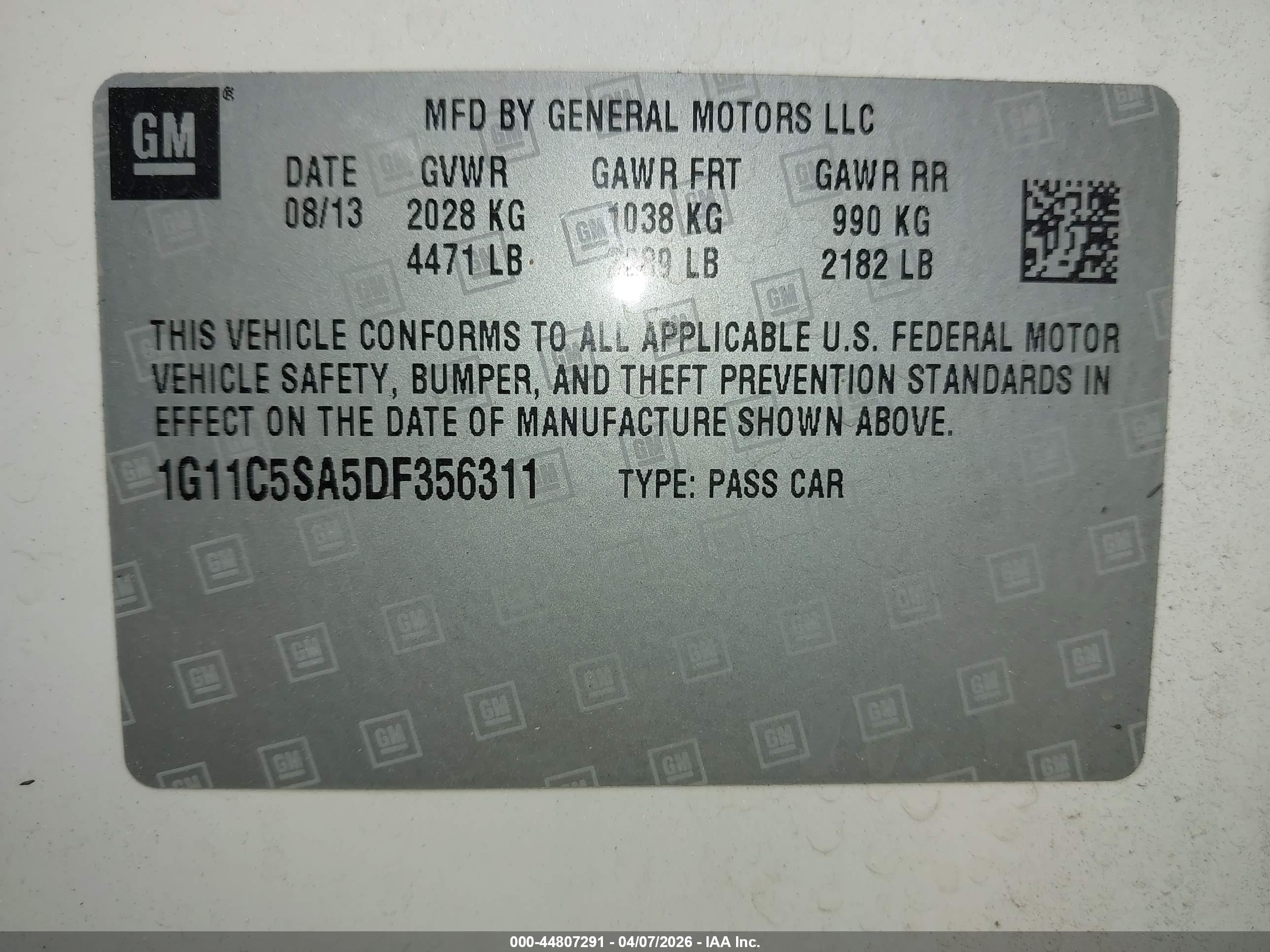 2013 Chevrolet Malibu 1lt Gray vin: 1G11C5SA5DF356311