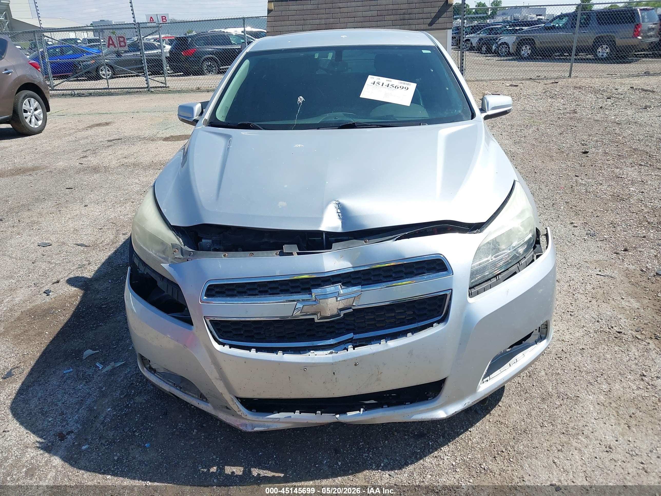 2013 Chevrolet Malibu 1lt Silver vin: 1G11C5SA7DF325531