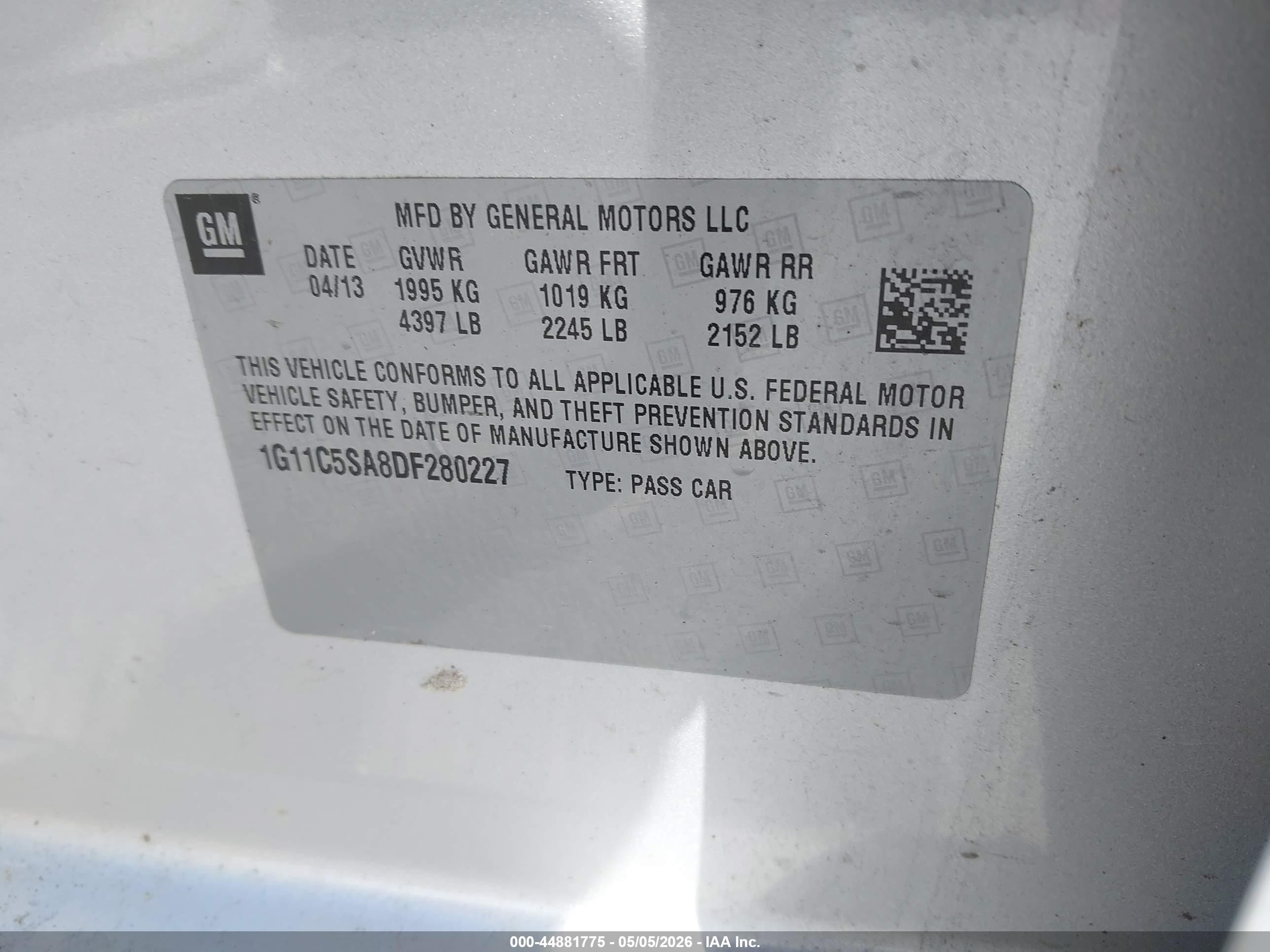 2013 Chevrolet Malibu 1lt Silver vin: 1G11C5SA8DF280227