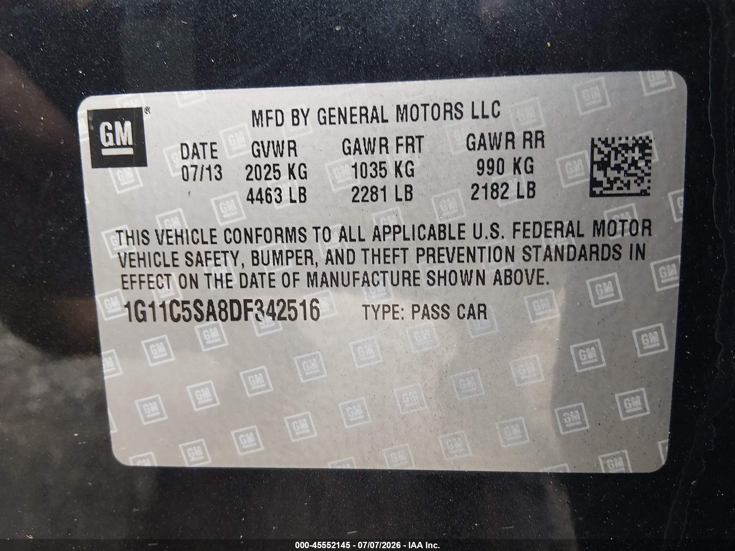 2013 Chevrolet Malibu 1lt Black vin: 1G11C5SA8DF342516