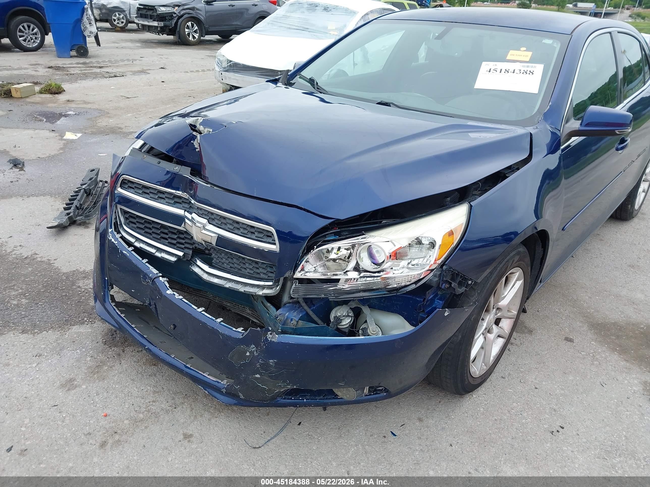 2013 Chevrolet Malibu 1lt Blue vin: 1G11C5SA8DU115614