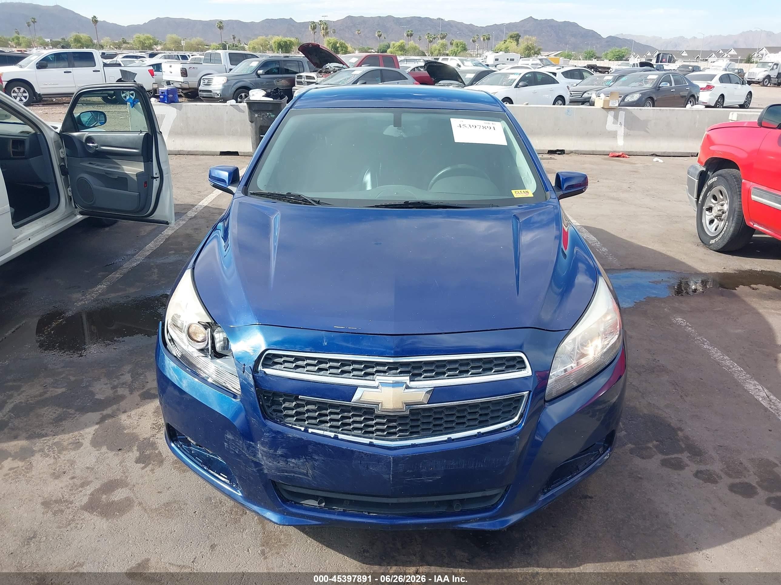2013 Chevrolet Malibu 1lt Blue vin: 1G11C5SA8DU118156