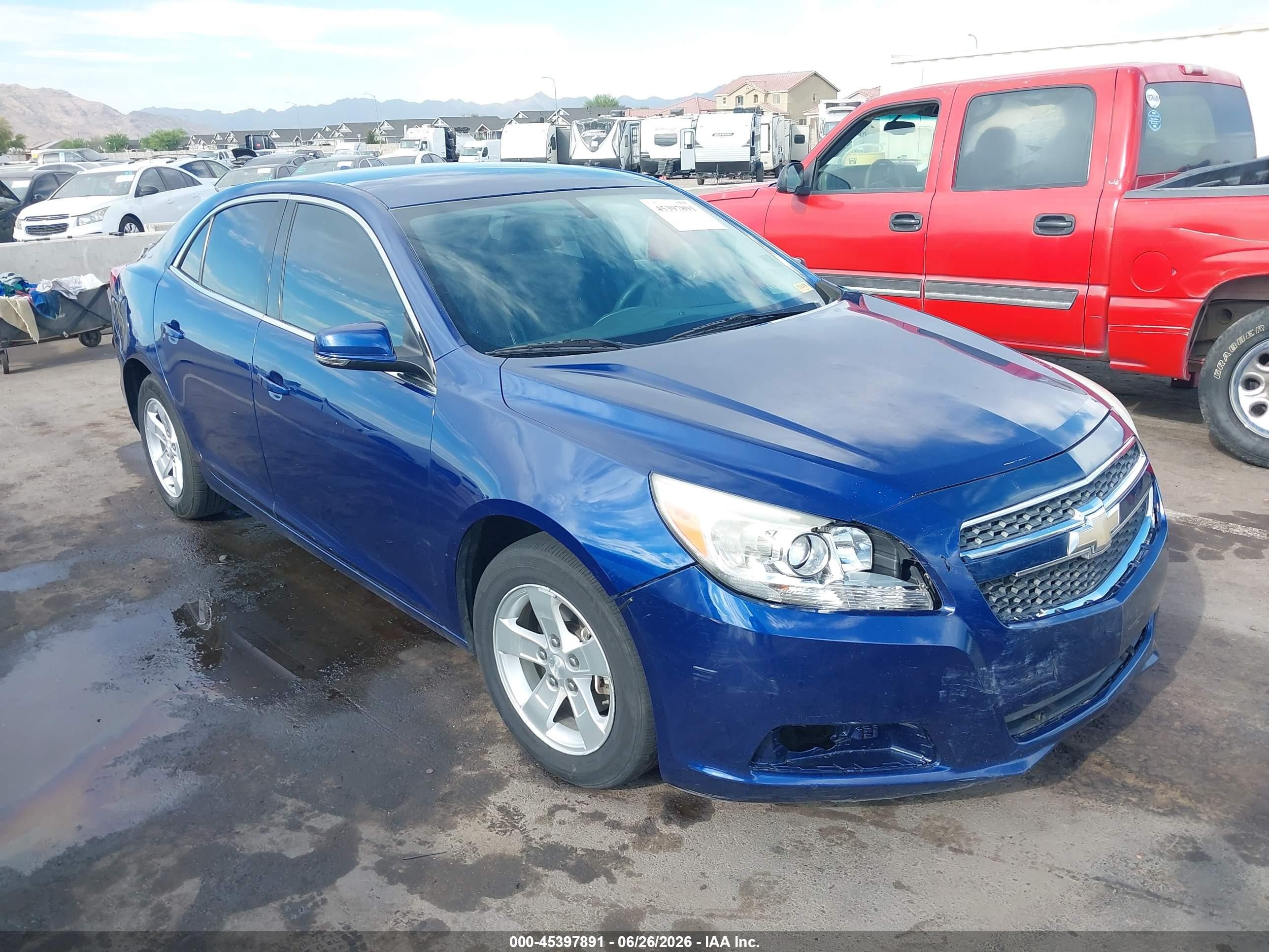 2013 Chevrolet Malibu 1lt Blue vin: 1G11C5SA8DU118156