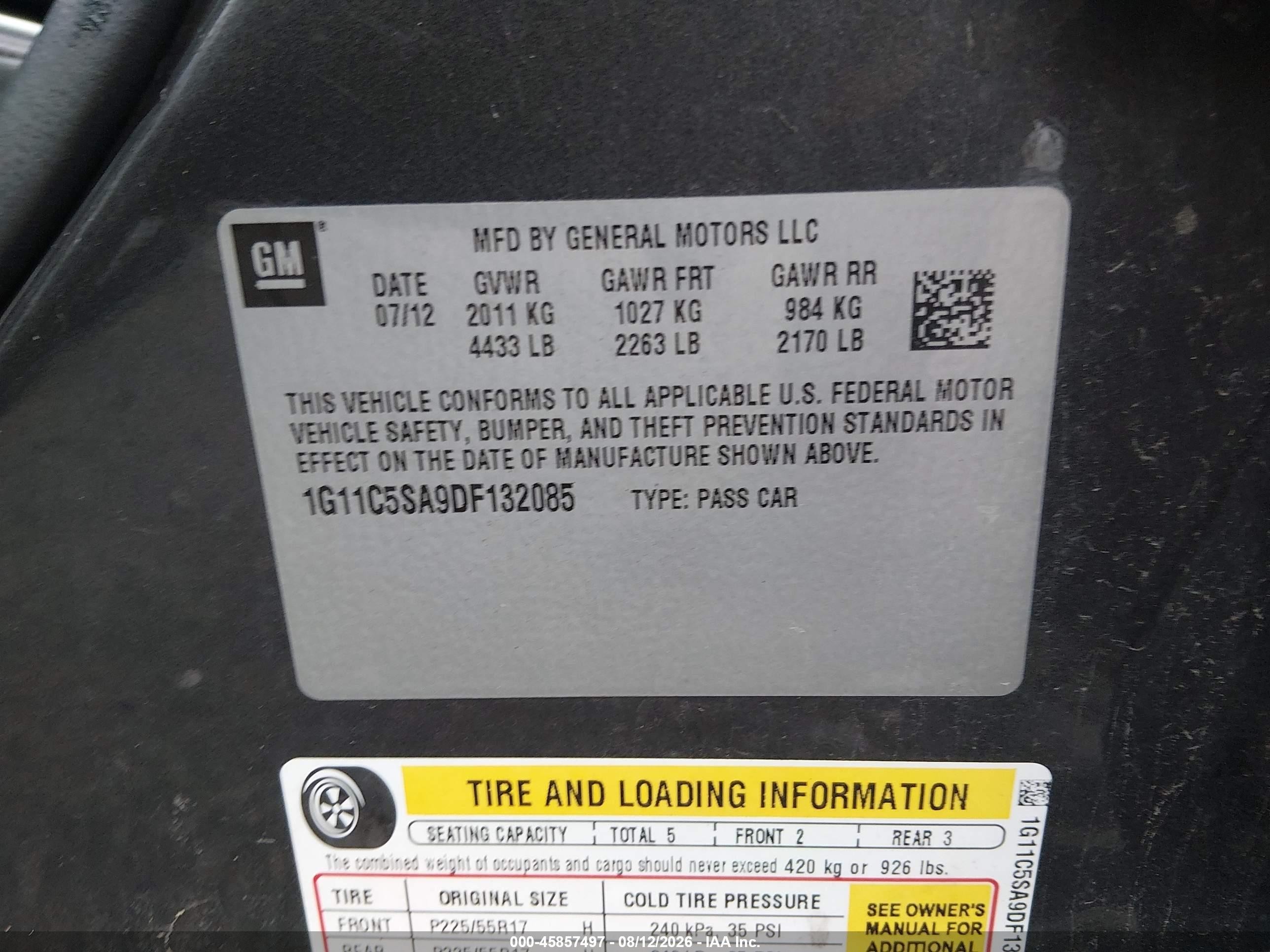2013 Chevrolet Malibu 1lt Gray vin: 1G11C5SA9DF132085