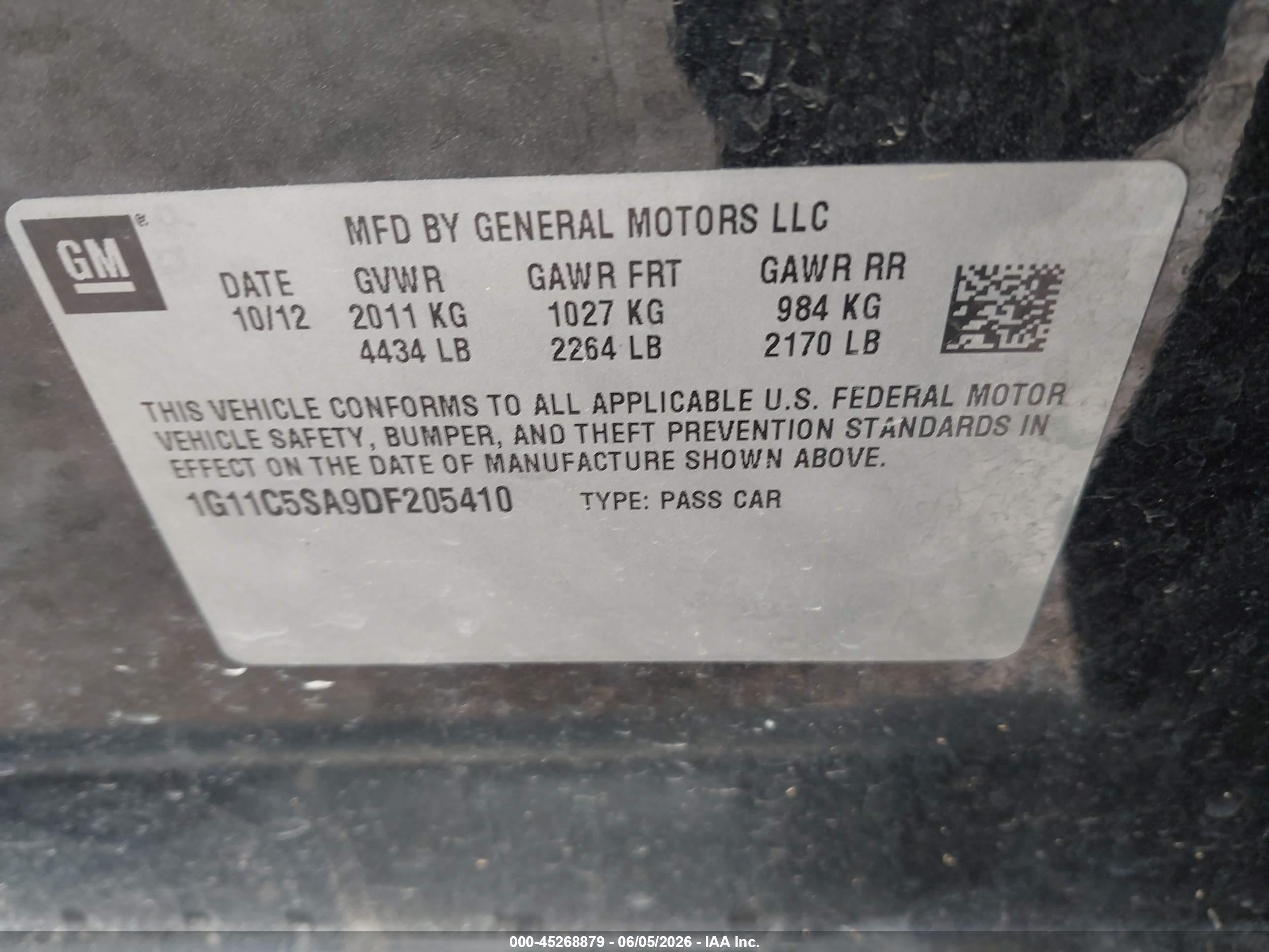2013 Chevrolet Malibu 1lt Black vin: 1G11C5SA9DF205410