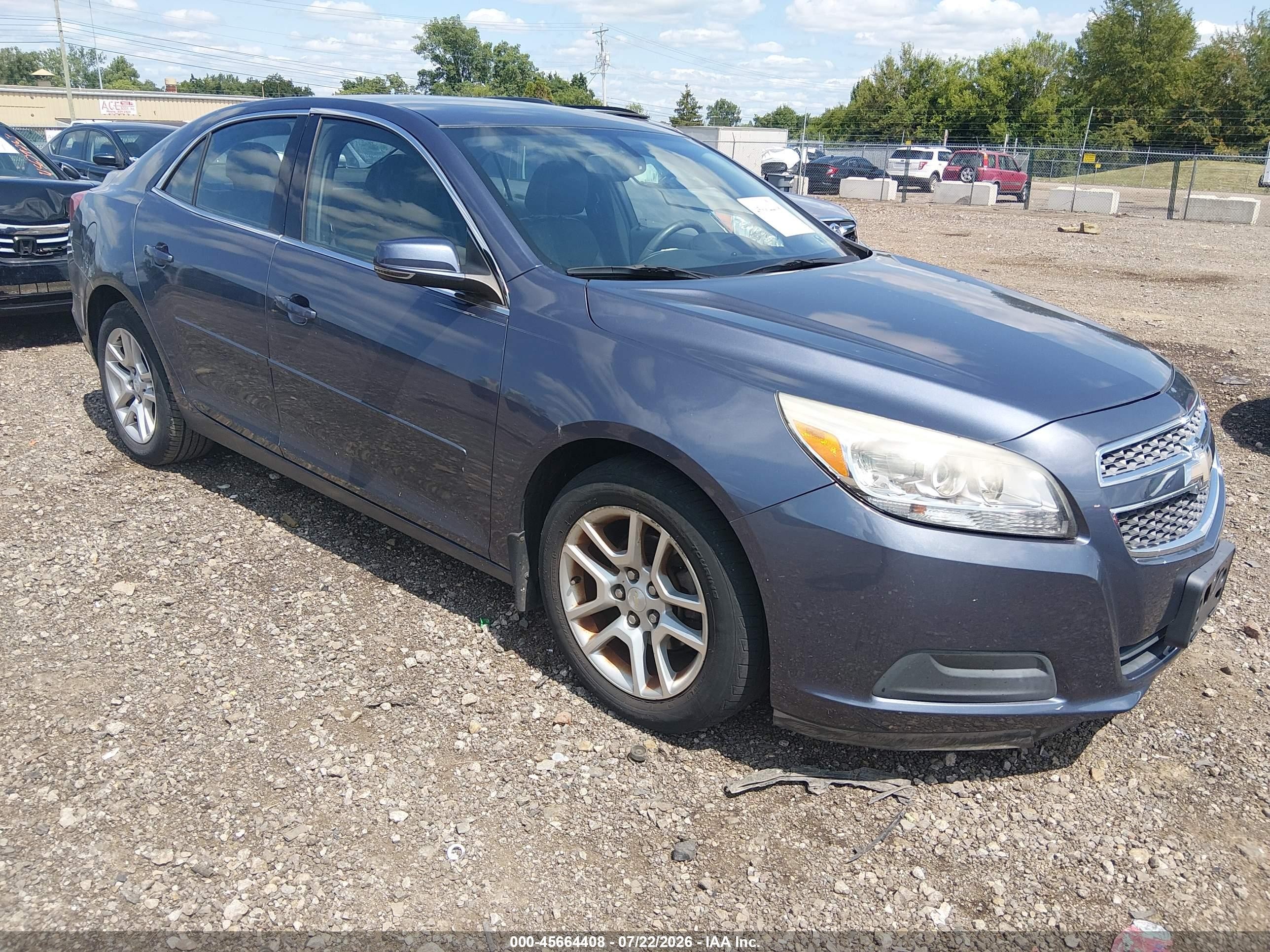 2013 Chevrolet Malibu 1lt Blue vin: 1G11C5SA9DF206914