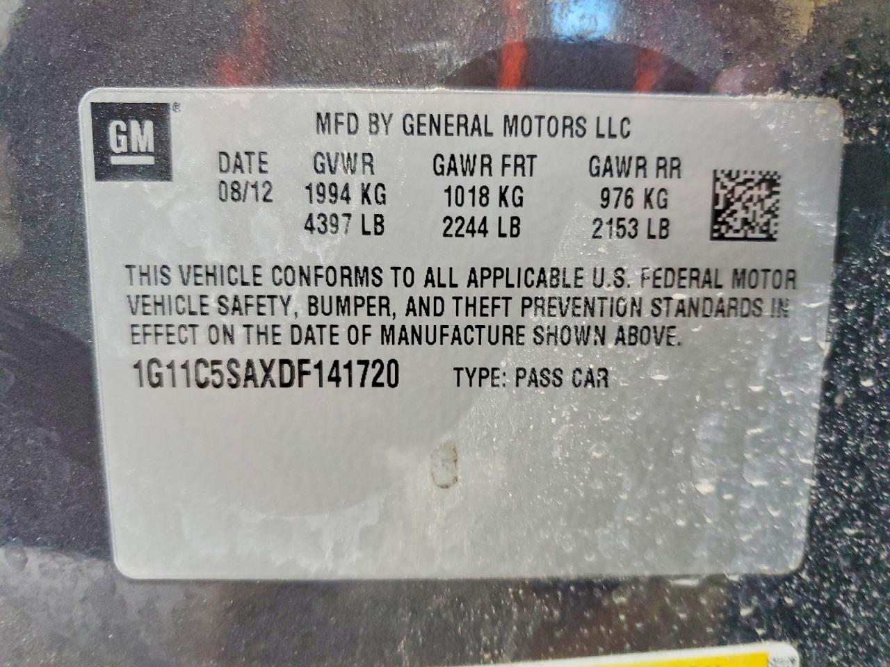 2013 Chevrolet Malibu 1lt Gray vin: 1G11C5SAXDF141720