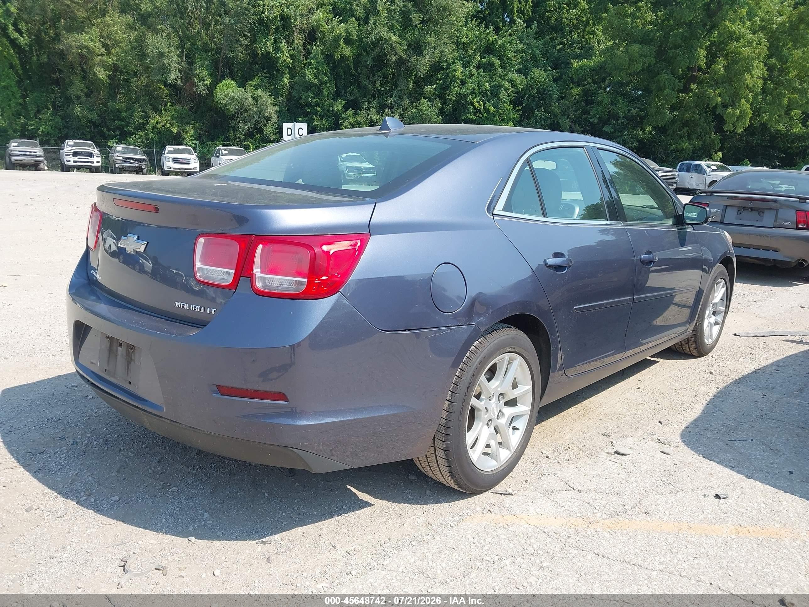 2013 Chevrolet Malibu 1lt Light Blue vin: 1G11C5SAXDF274333
