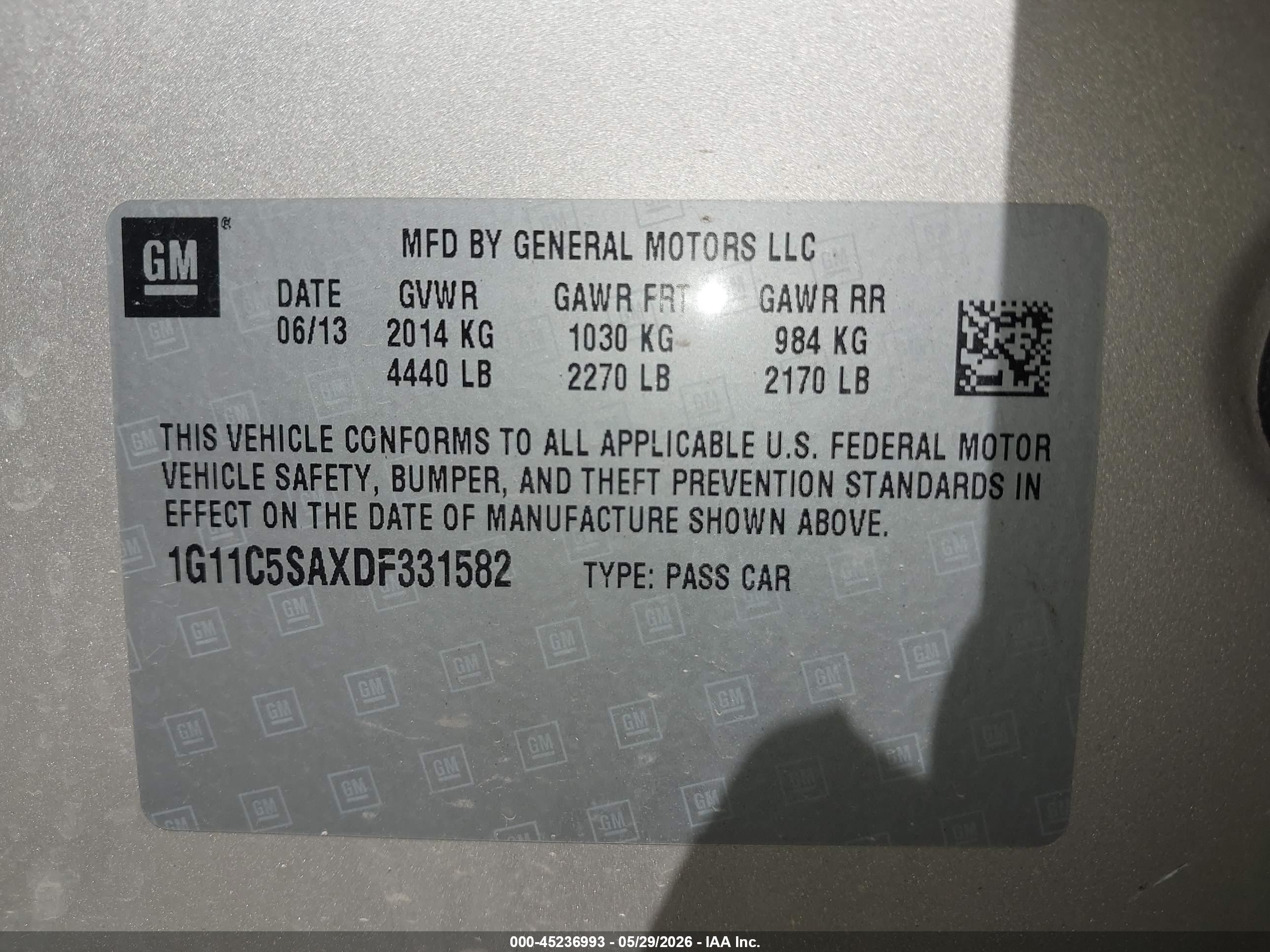 2013 Chevrolet Malibu 1lt Tan vin: 1G11C5SAXDF331582