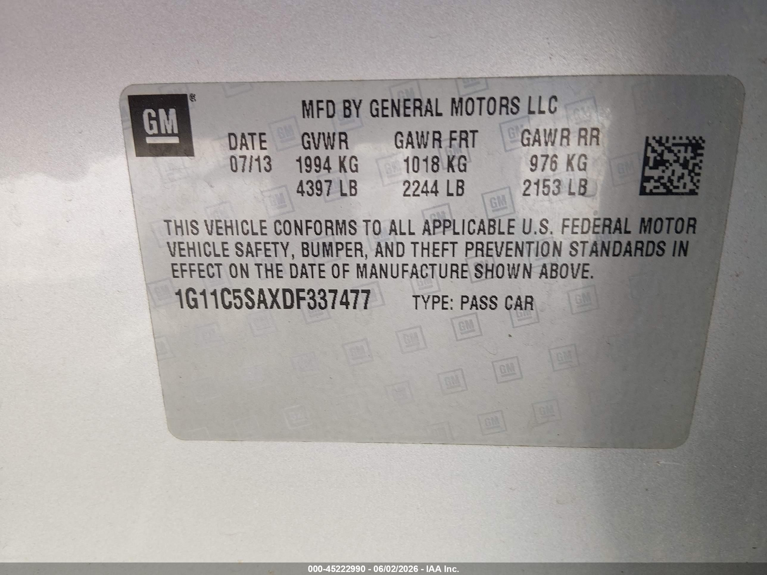 2013 Chevrolet Malibu 1lt Gray vin: 1G11C5SAXDF337477