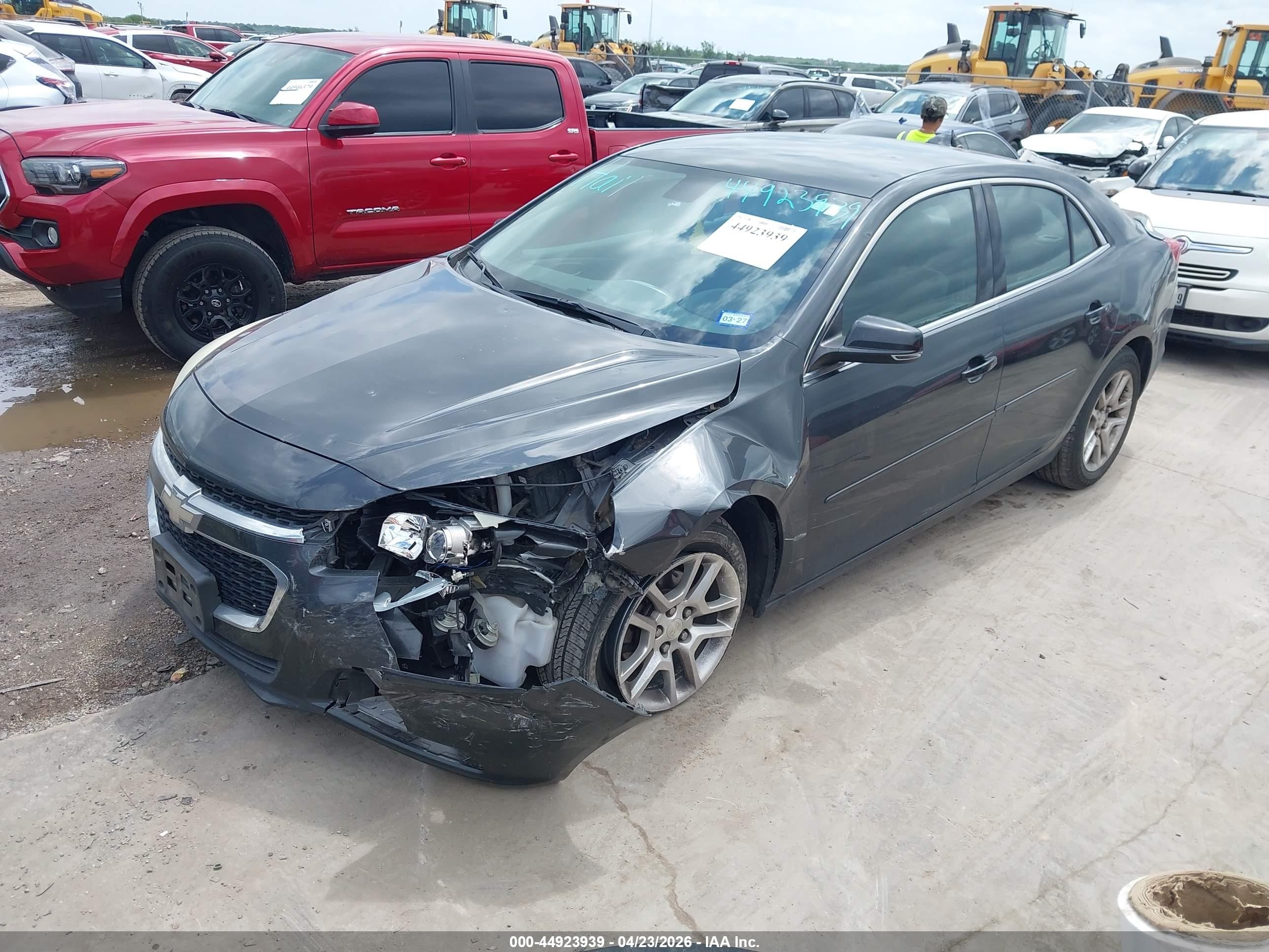 2015 Chevrolet Malibu 1lt Серый vin: 1G11C5SL0FF157235