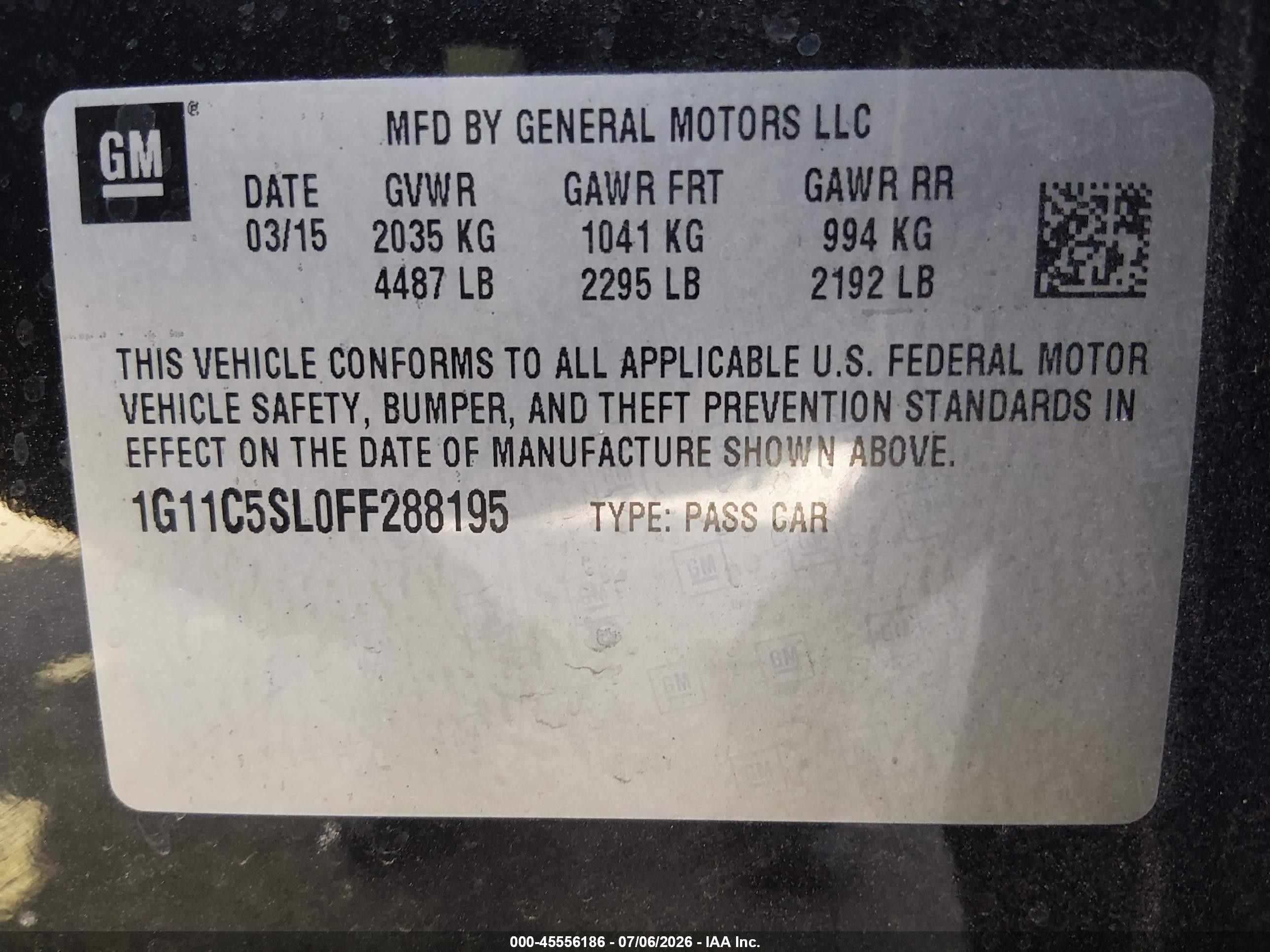 2015 Chevrolet Malibu 1lt Black vin: 1G11C5SL0FF288195