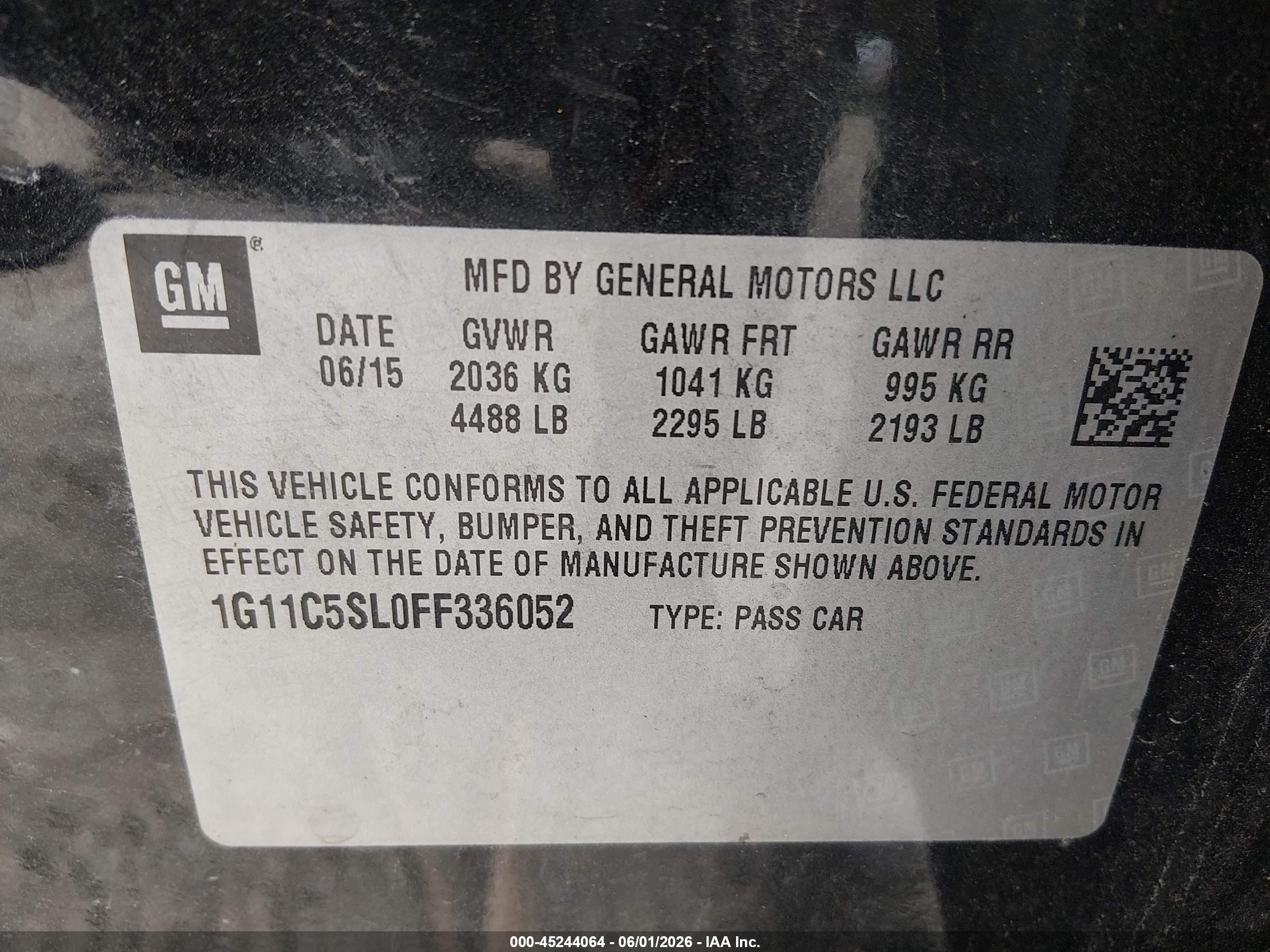 2015 Chevrolet Malibu 1lt Black vin: 1G11C5SL0FF336052