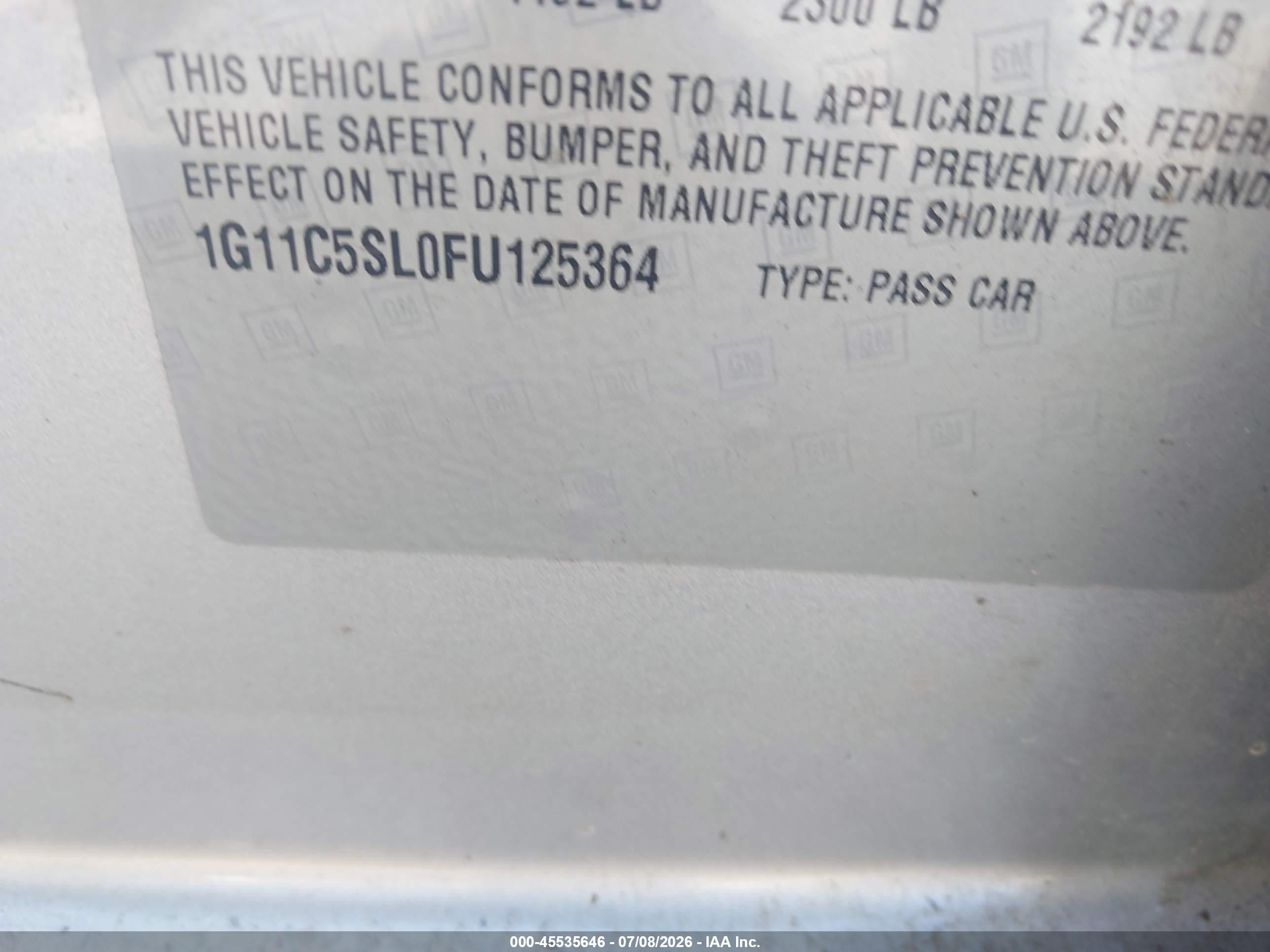 2015 Chevrolet Malibu 1lt Silver vin: 1G11C5SL0FU125364