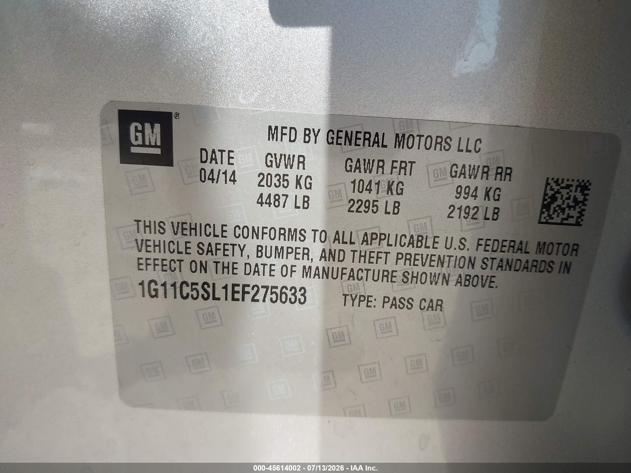 2014 Chevrolet Malibu 1lt Silver vin: 1G11C5SL1EF275633