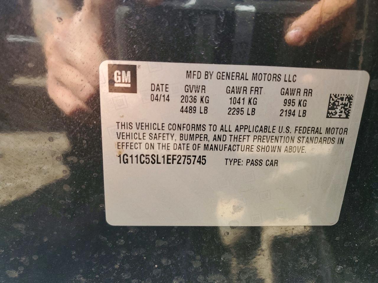 2014 Chevrolet Malibu 1lt Gray vin: 1G11C5SL1EF275745