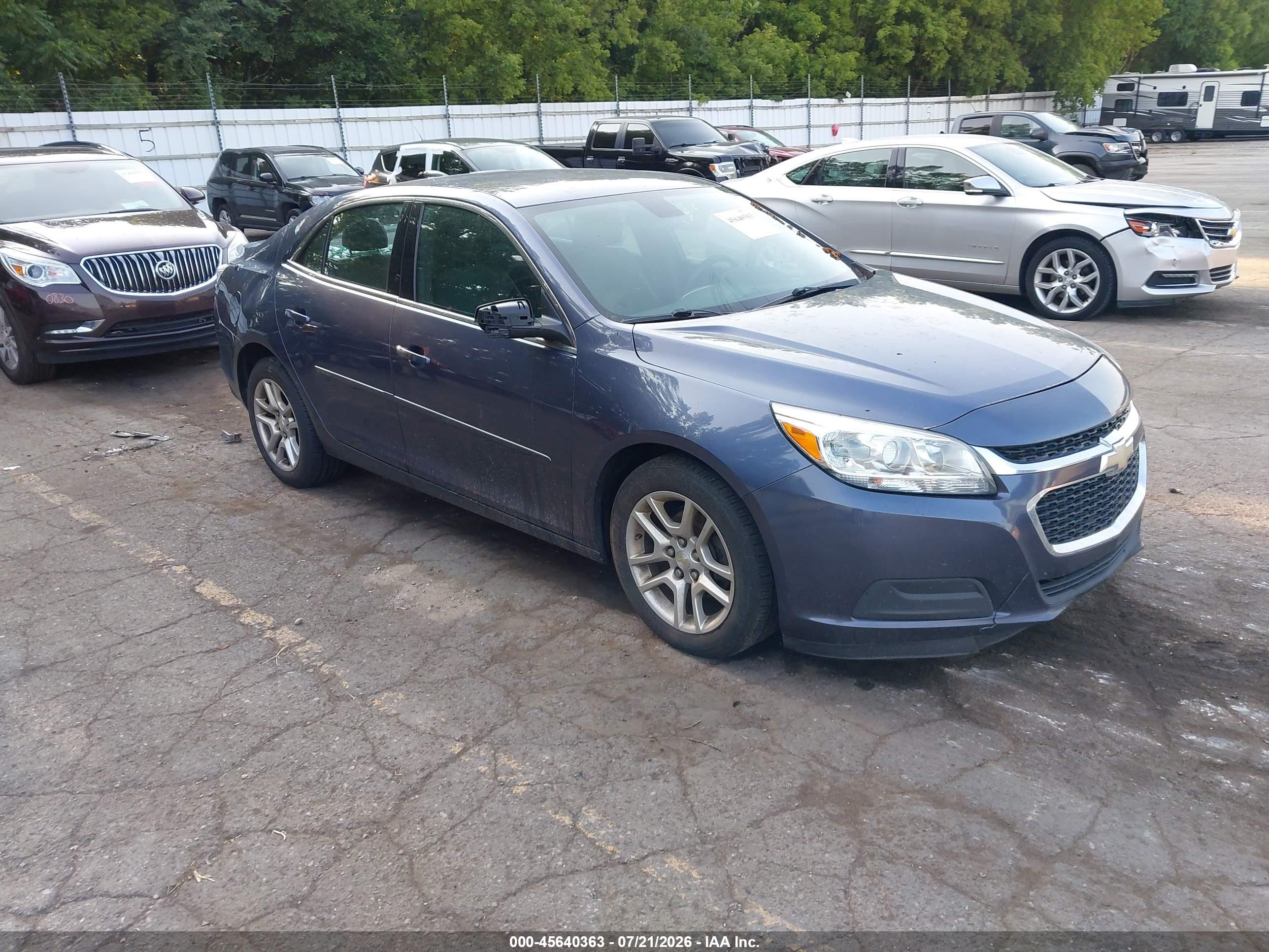2015 Chevrolet Malibu 1lt Blue vin: 1G11C5SL1FF158362