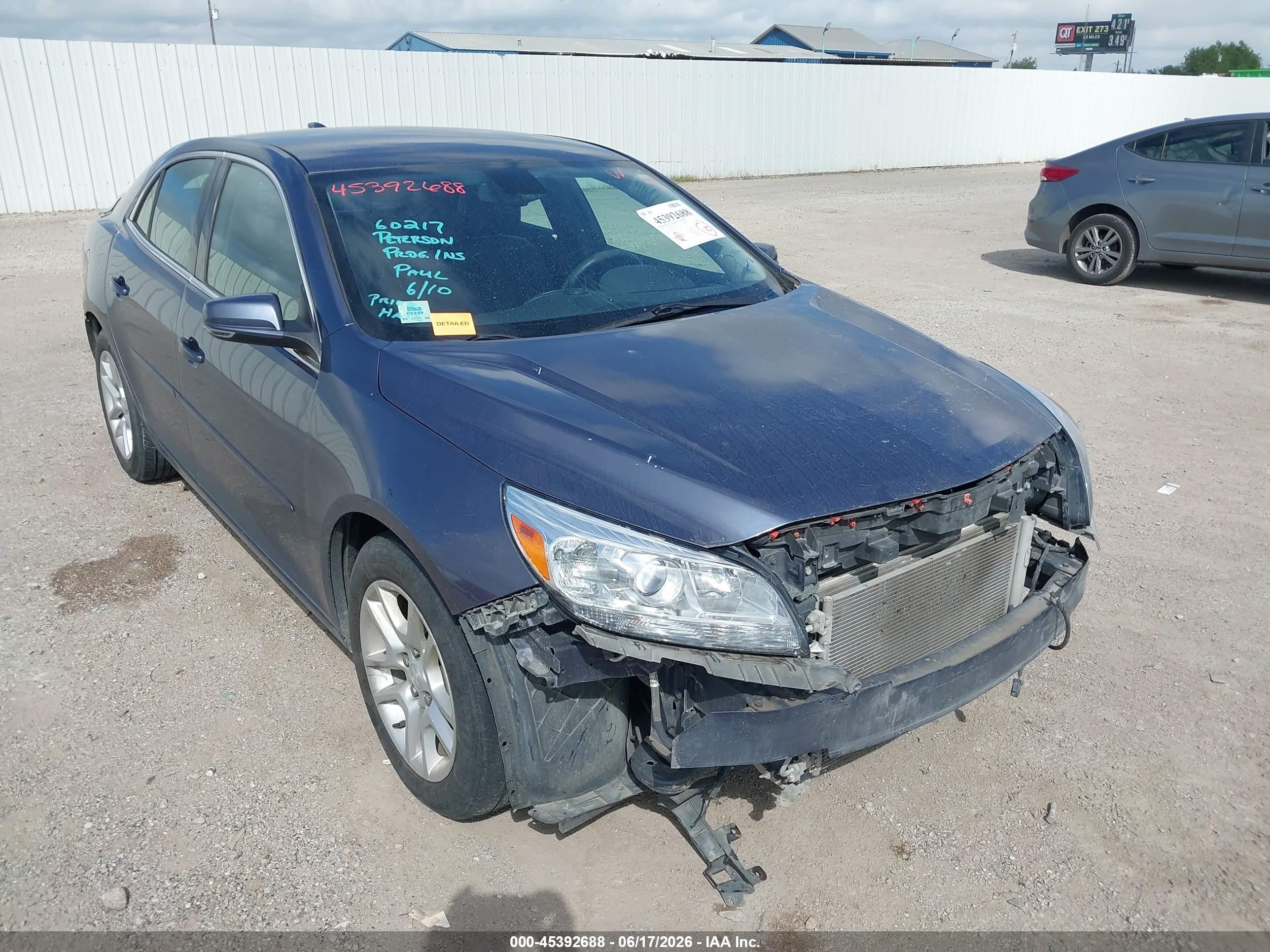 2015 Chevrolet Malibu 1lt Blue vin: 1G11C5SL1FF292305