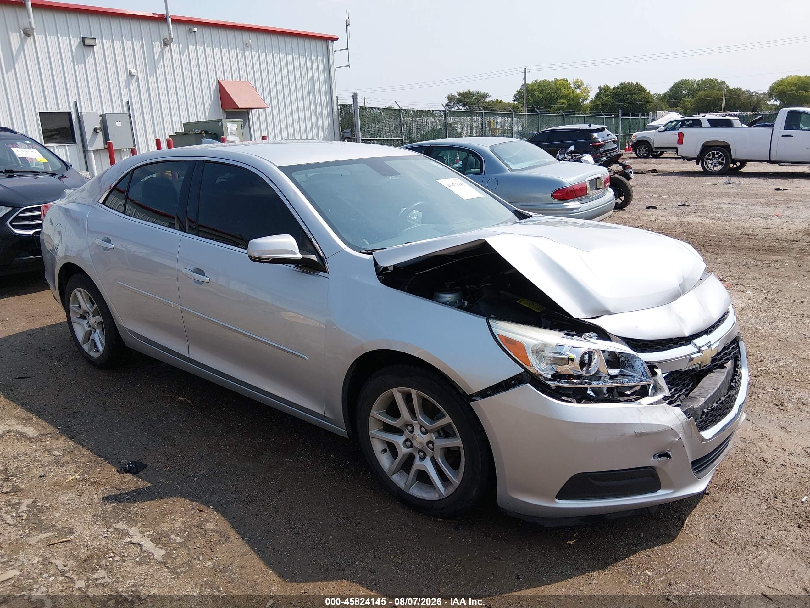2015 Chevrolet Malibu 1lt Серебряный vin: 1G11C5SL1FF300497