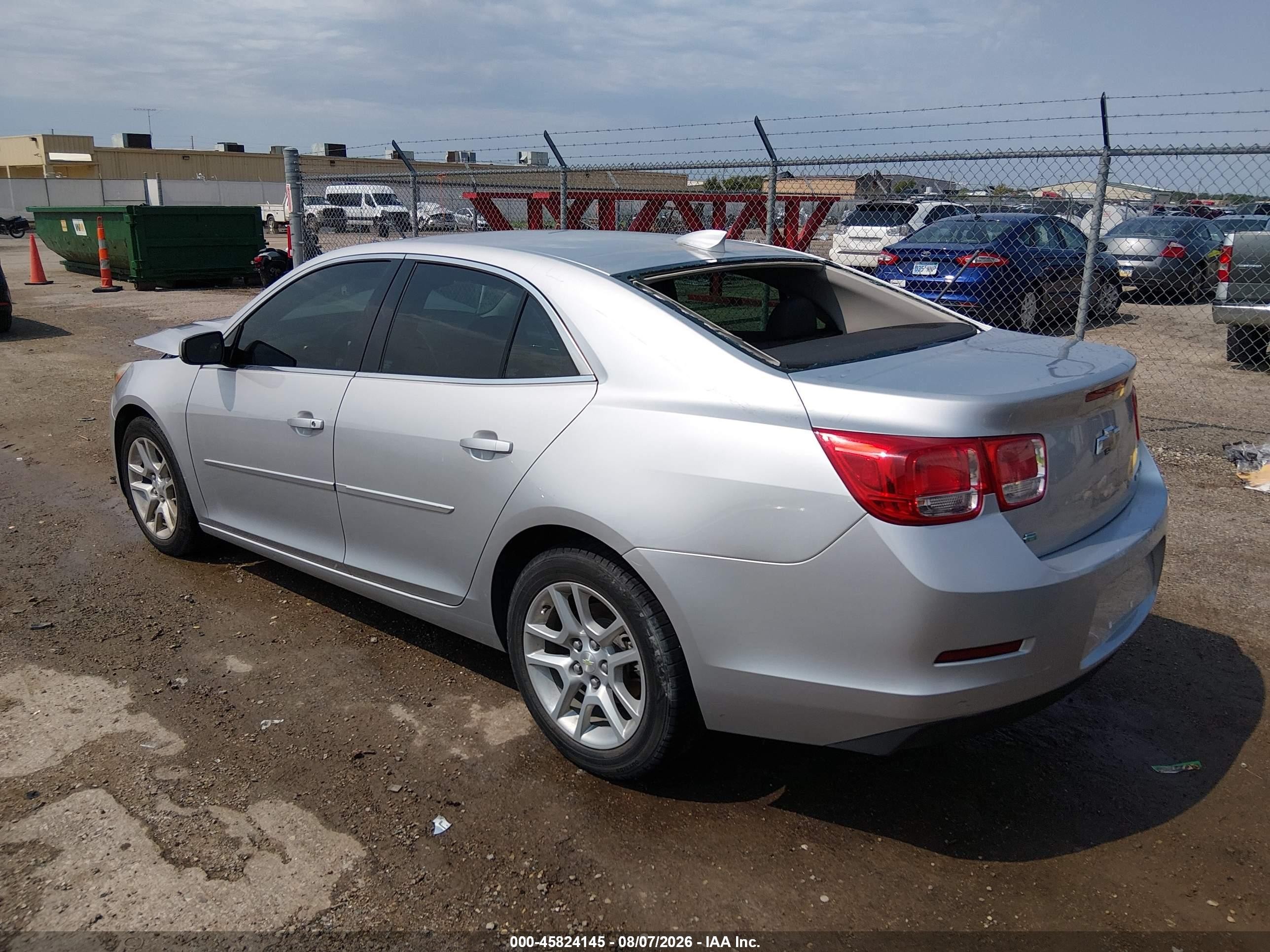 2015 Chevrolet Malibu 1lt Серебряный vin: 1G11C5SL1FF300497