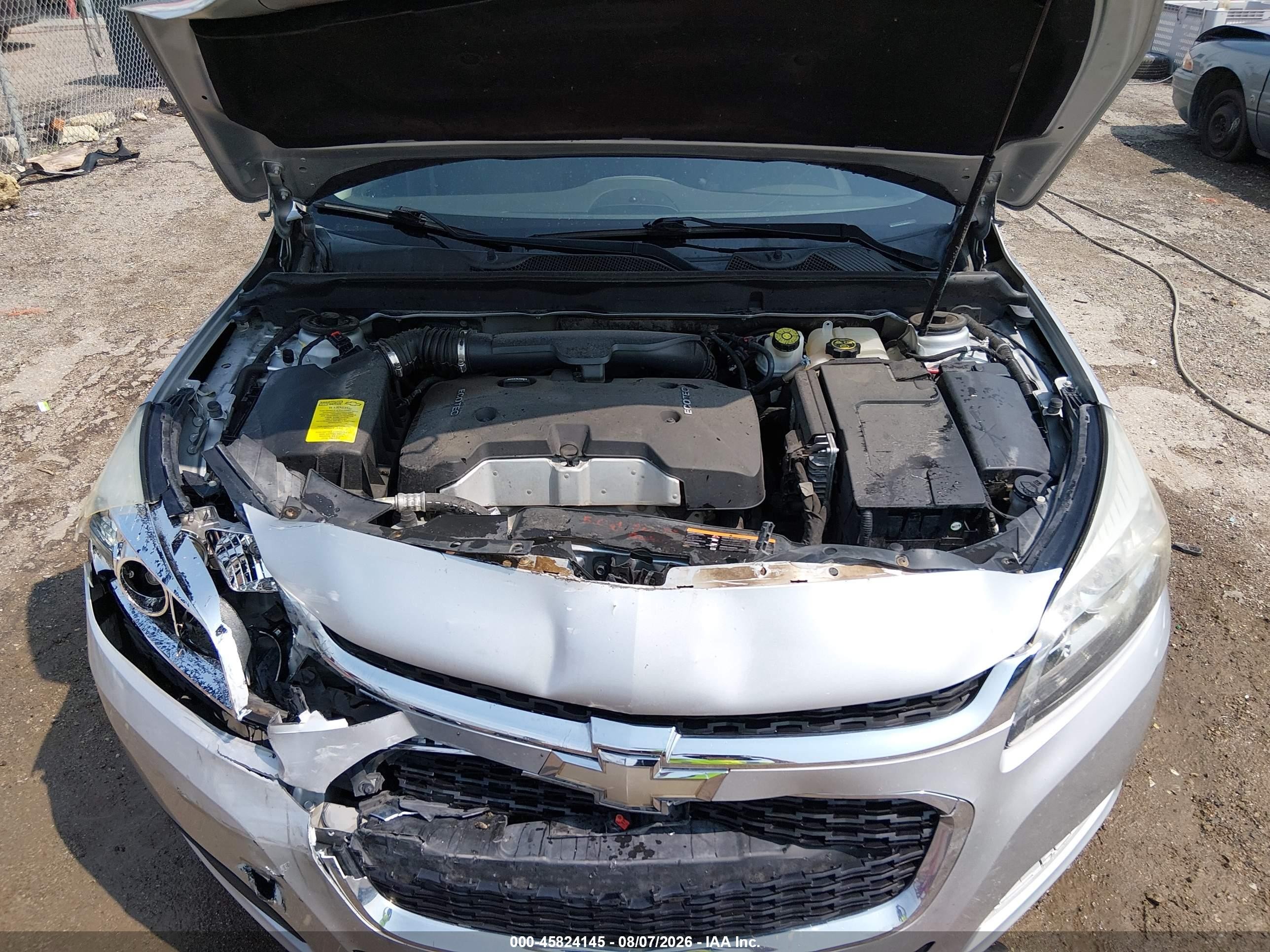 2015 Chevrolet Malibu 1lt Серебряный vin: 1G11C5SL1FF300497