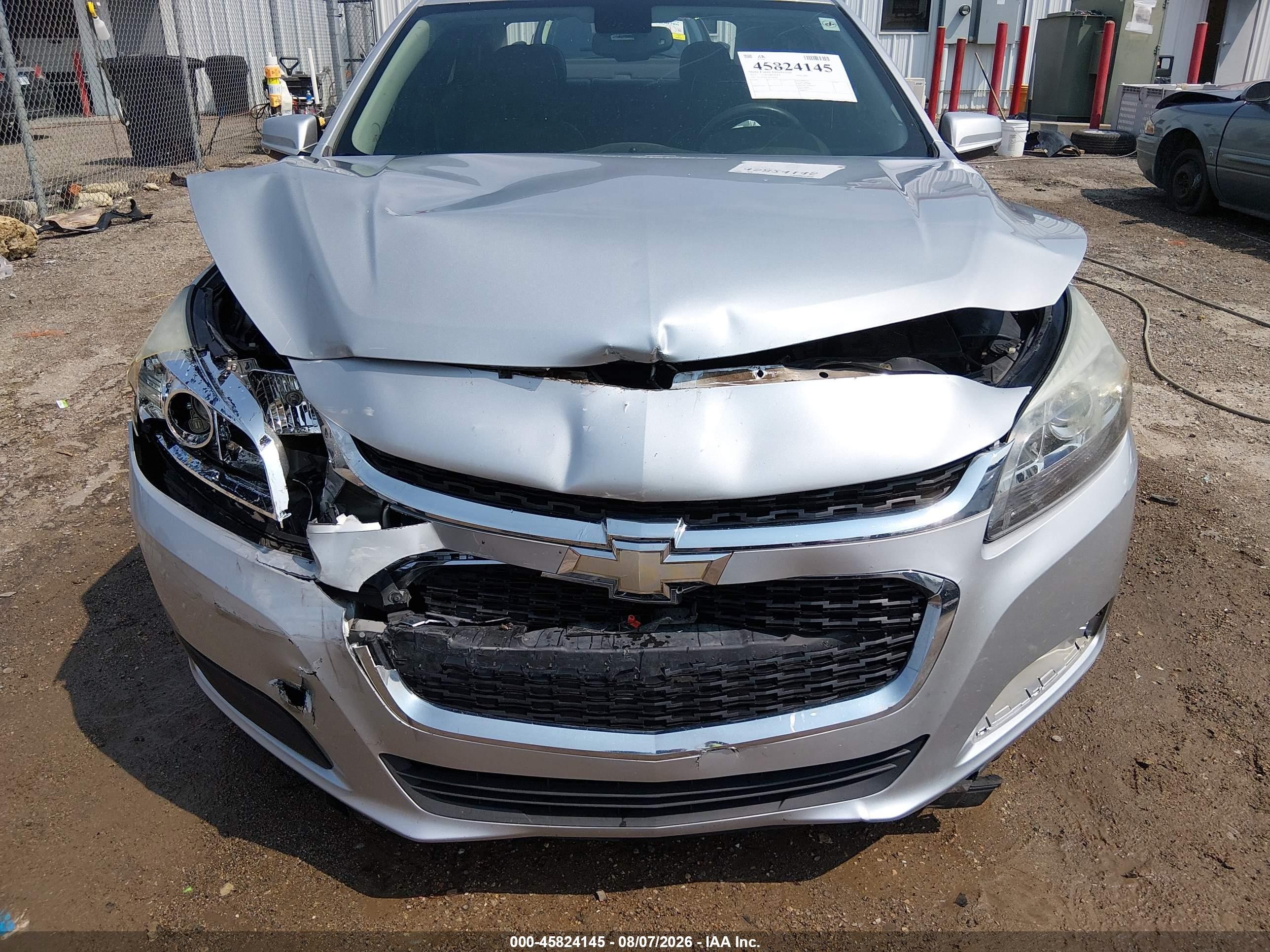 2015 Chevrolet Malibu 1lt Серебряный vin: 1G11C5SL1FF300497