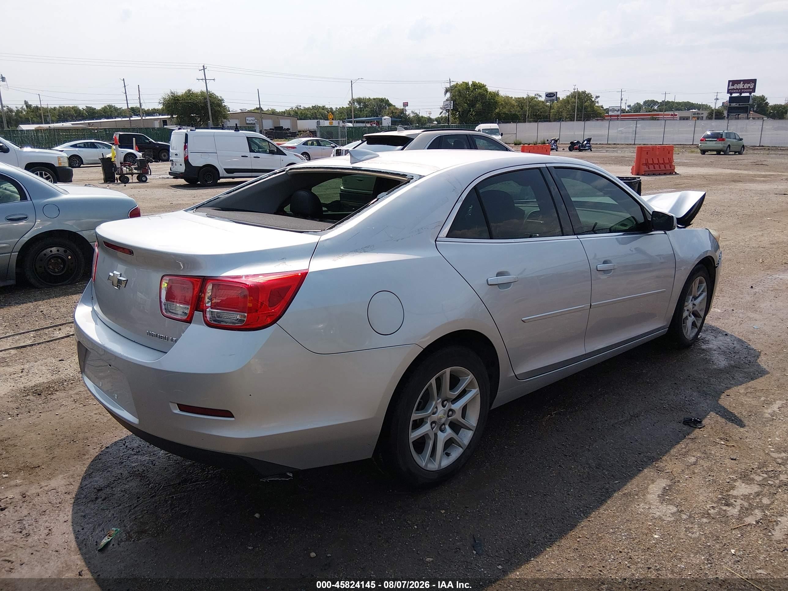 2015 Chevrolet Malibu 1lt Серебряный vin: 1G11C5SL1FF300497