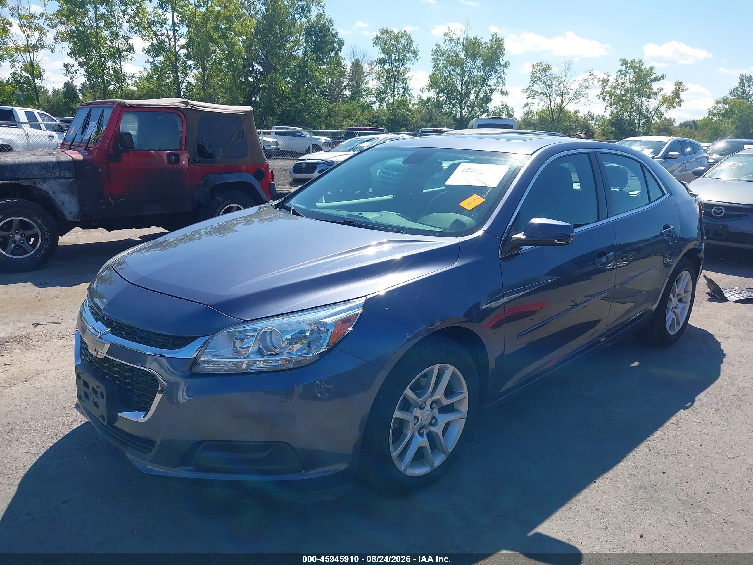 2015 Chevrolet Malibu 1lt Blue vin: 1G11C5SL1FF333659
