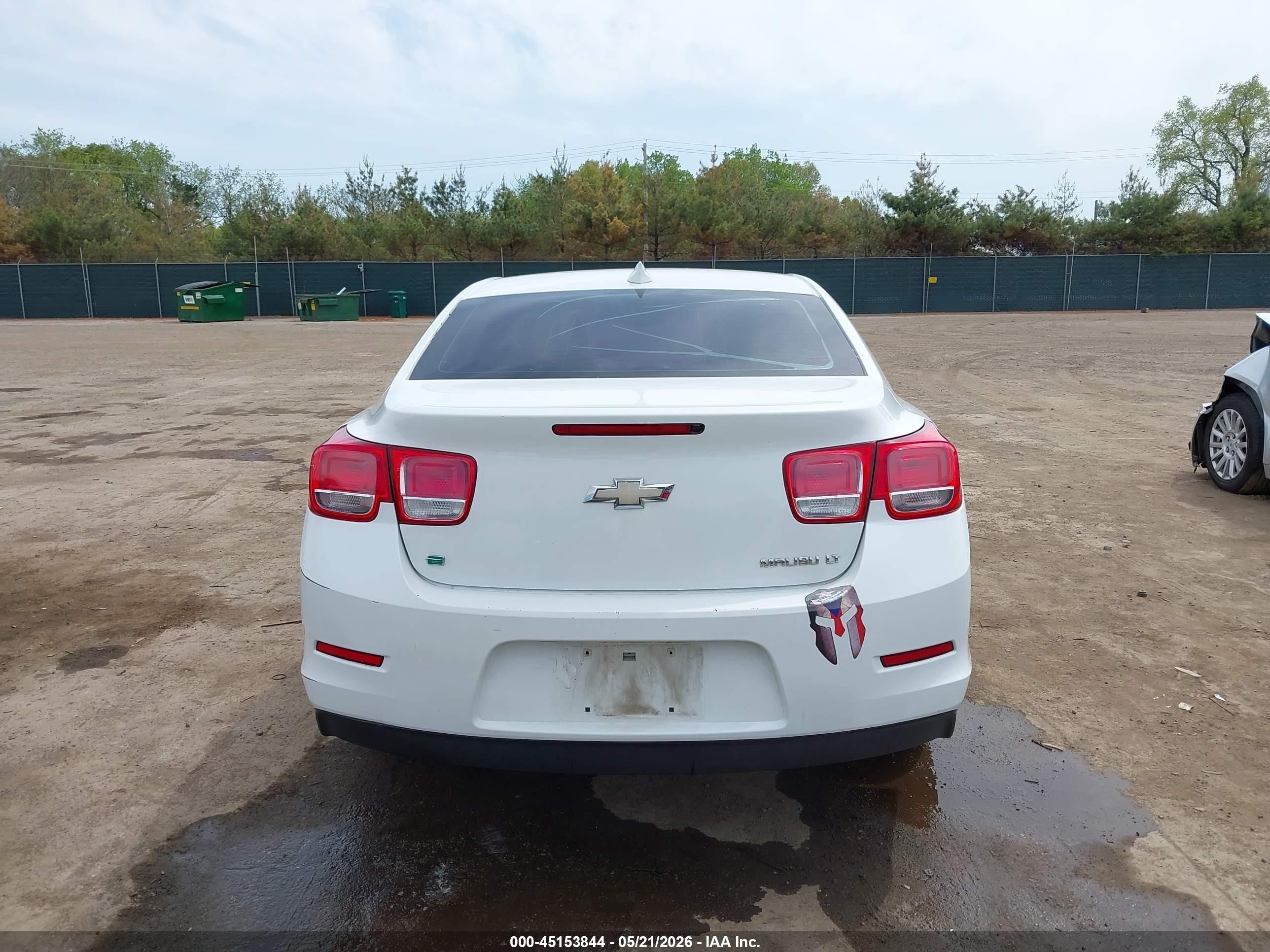2015 Chevrolet Malibu 1lt Белый vin: 1G11C5SL1FU119041