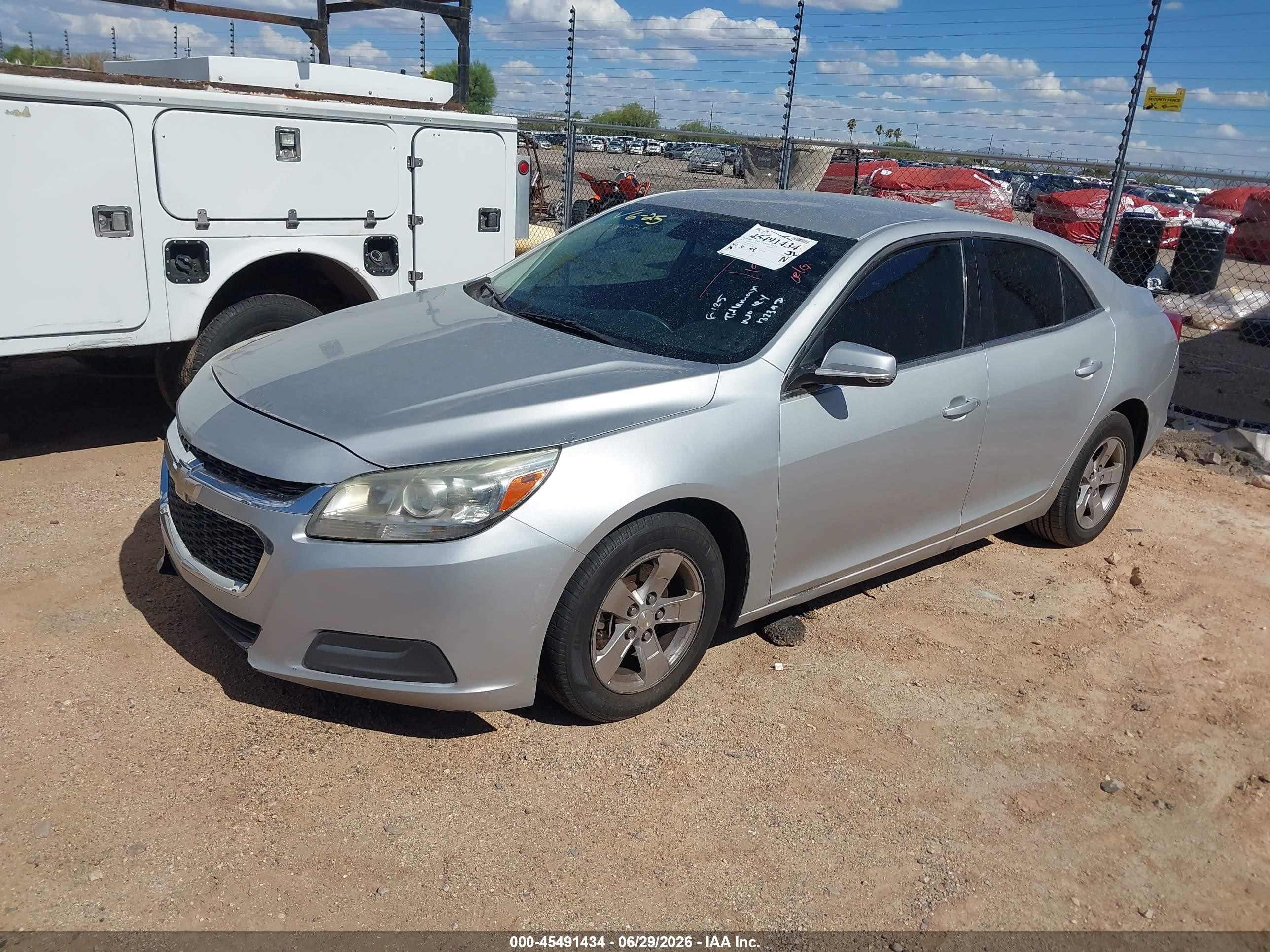 2015 Chevrolet Malibu 1lt Silver vin: 1G11C5SL2FF132398