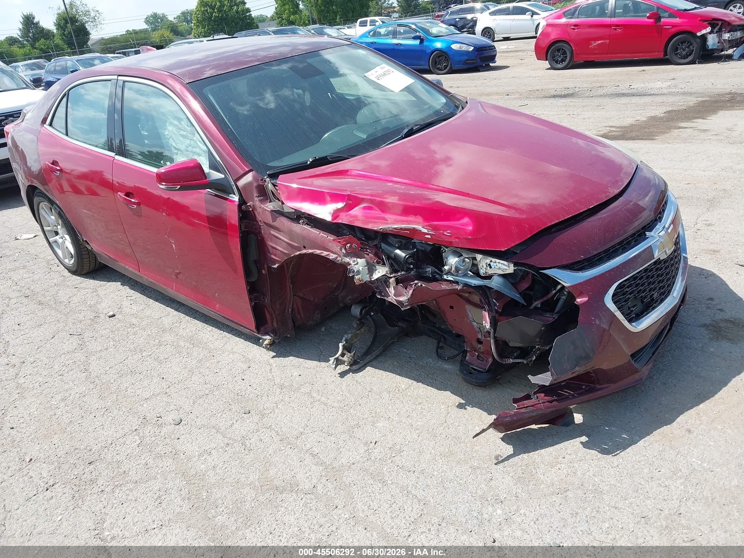 2015 Chevrolet Malibu 1lt Burgundy vin: 1G11C5SL2FF148780