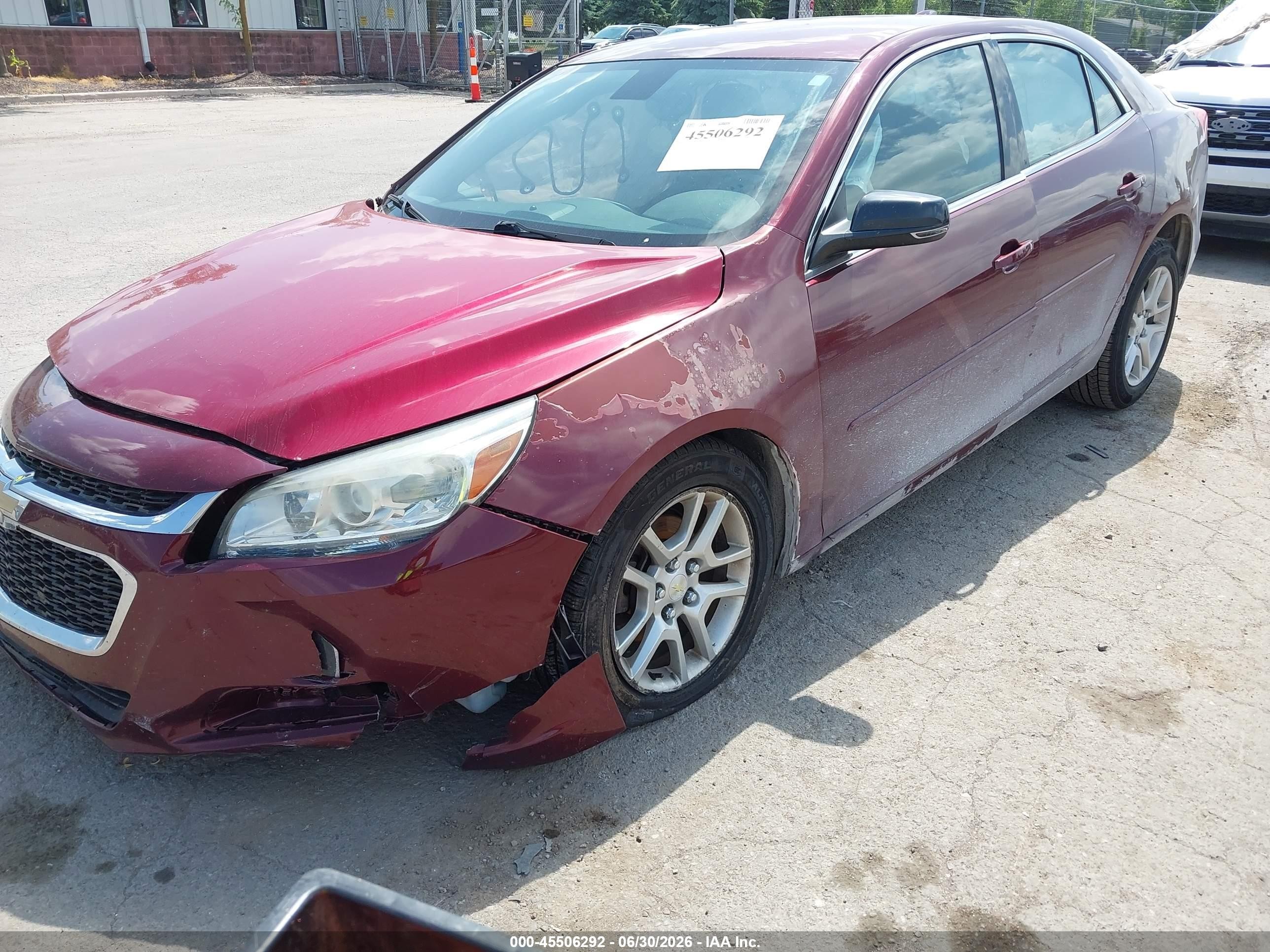 2015 Chevrolet Malibu 1lt Burgundy vin: 1G11C5SL2FF148780