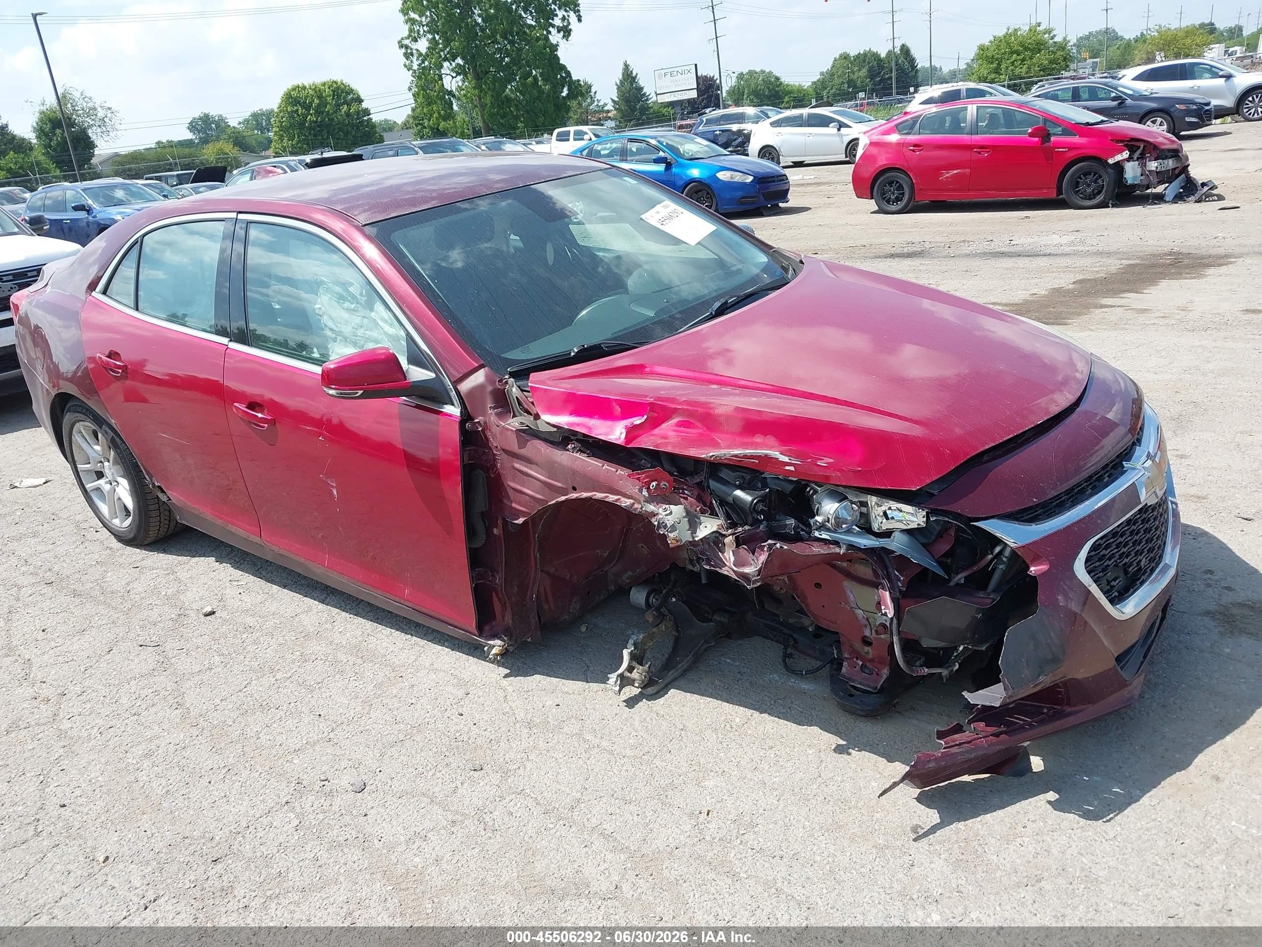 2015 Chevrolet Malibu 1lt Burgundy vin: 1G11C5SL2FF148780