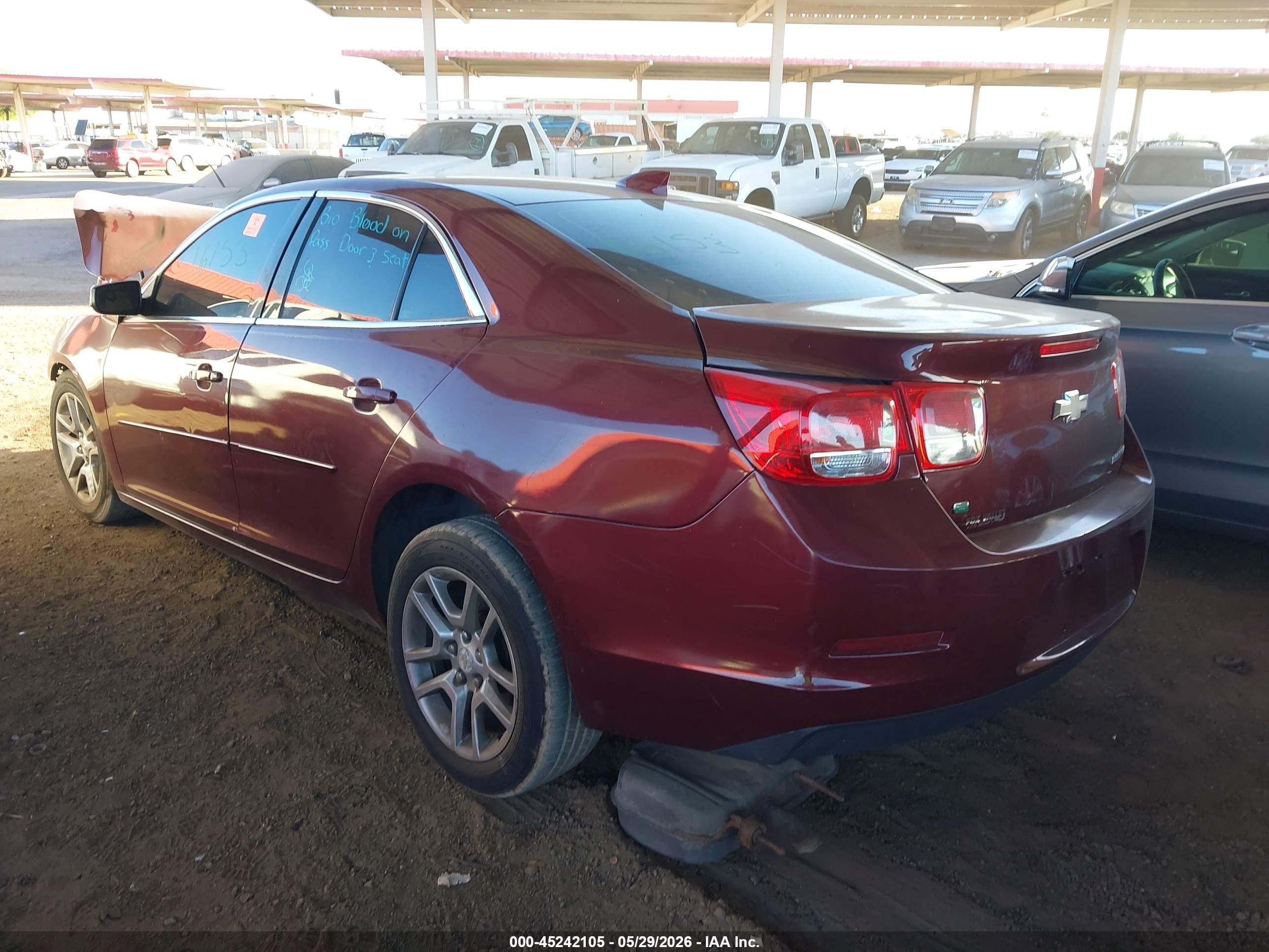 2015 Chevrolet Malibu 1lt Красный vin: 1G11C5SL2FF340152