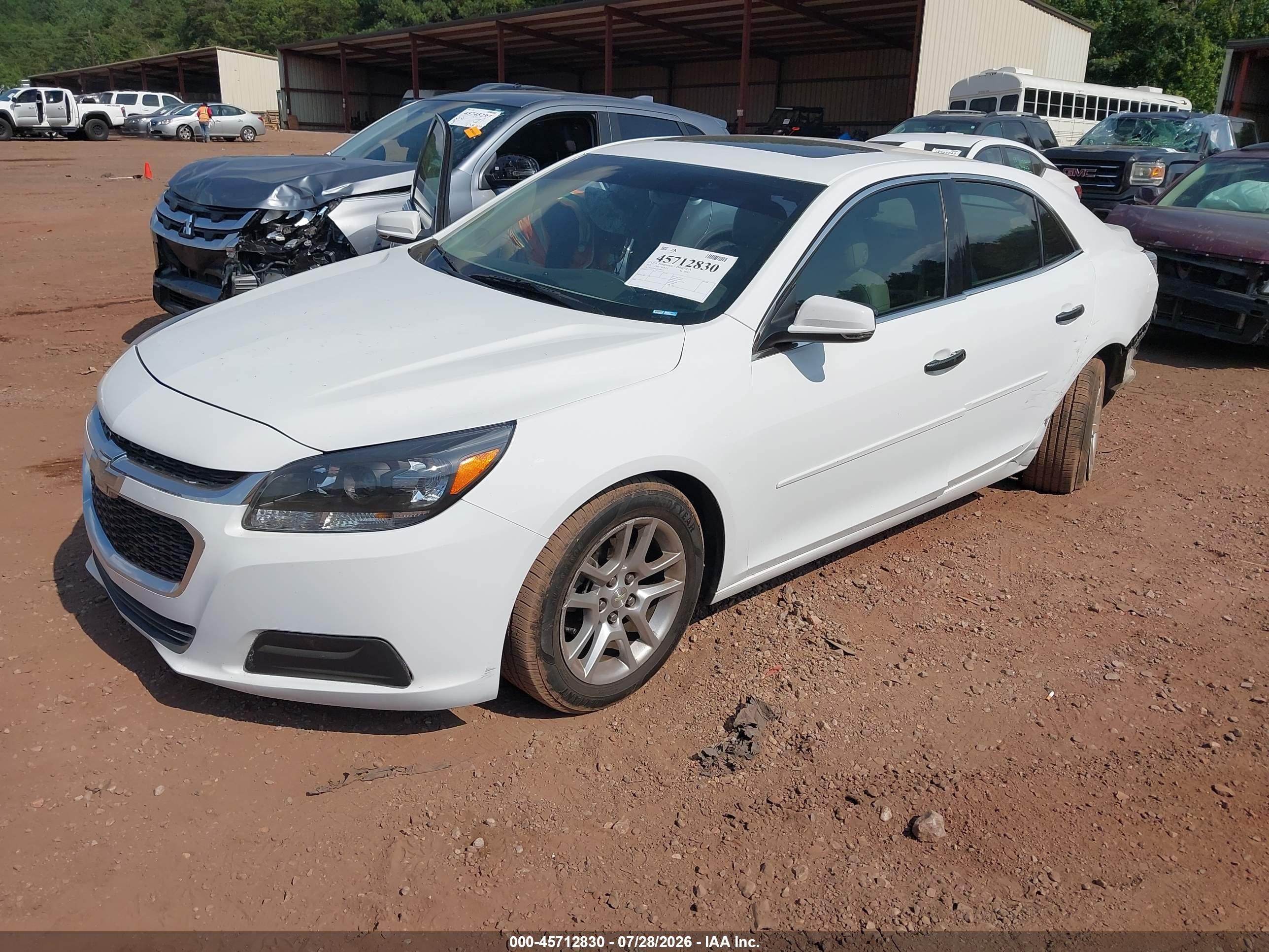 2015 Chevrolet Malibu 1lt White vin: 1G11C5SL2FF346615
