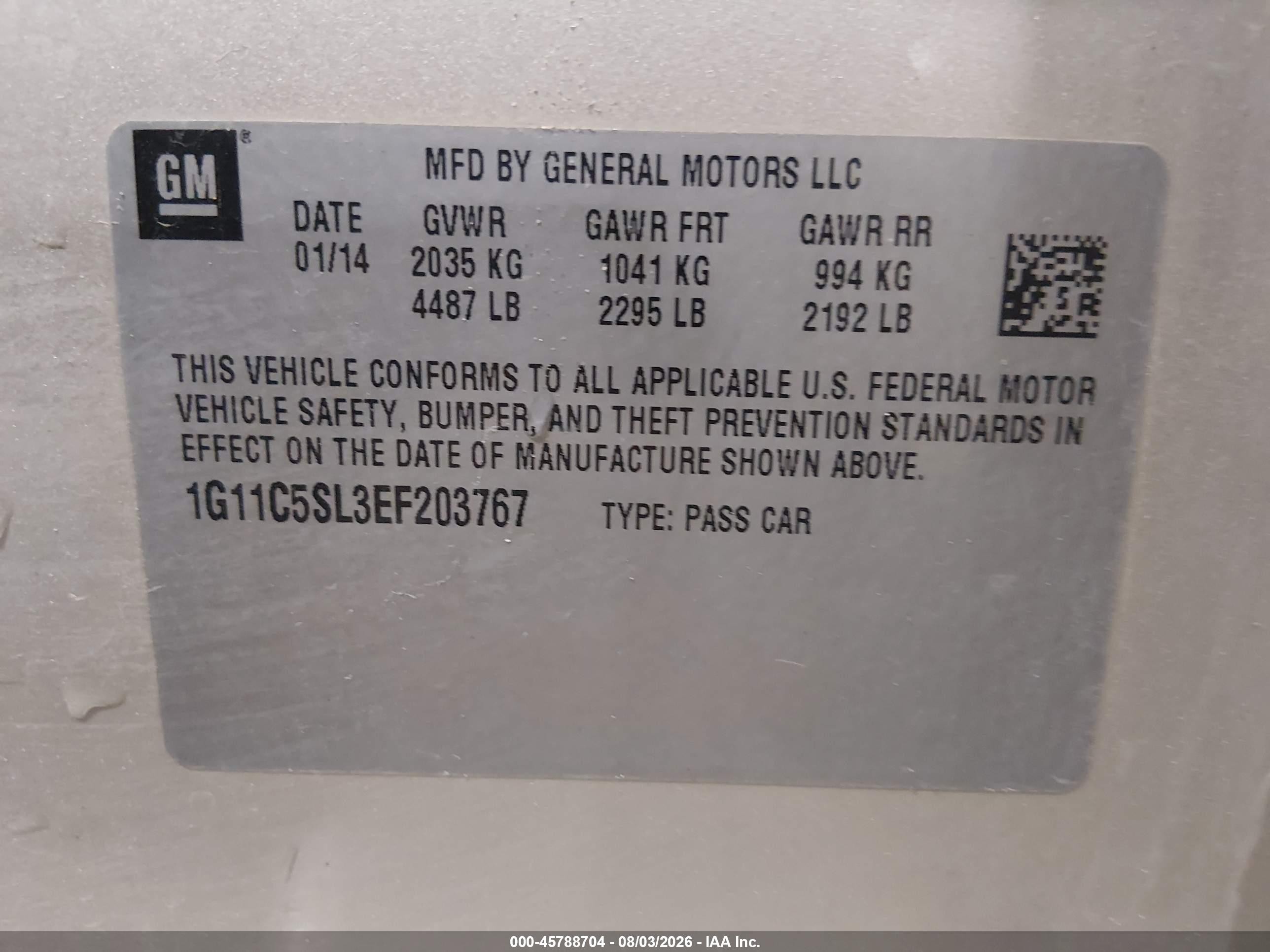 2014 Chevrolet Malibu 1lt Beige vin: 1G11C5SL3EF203767