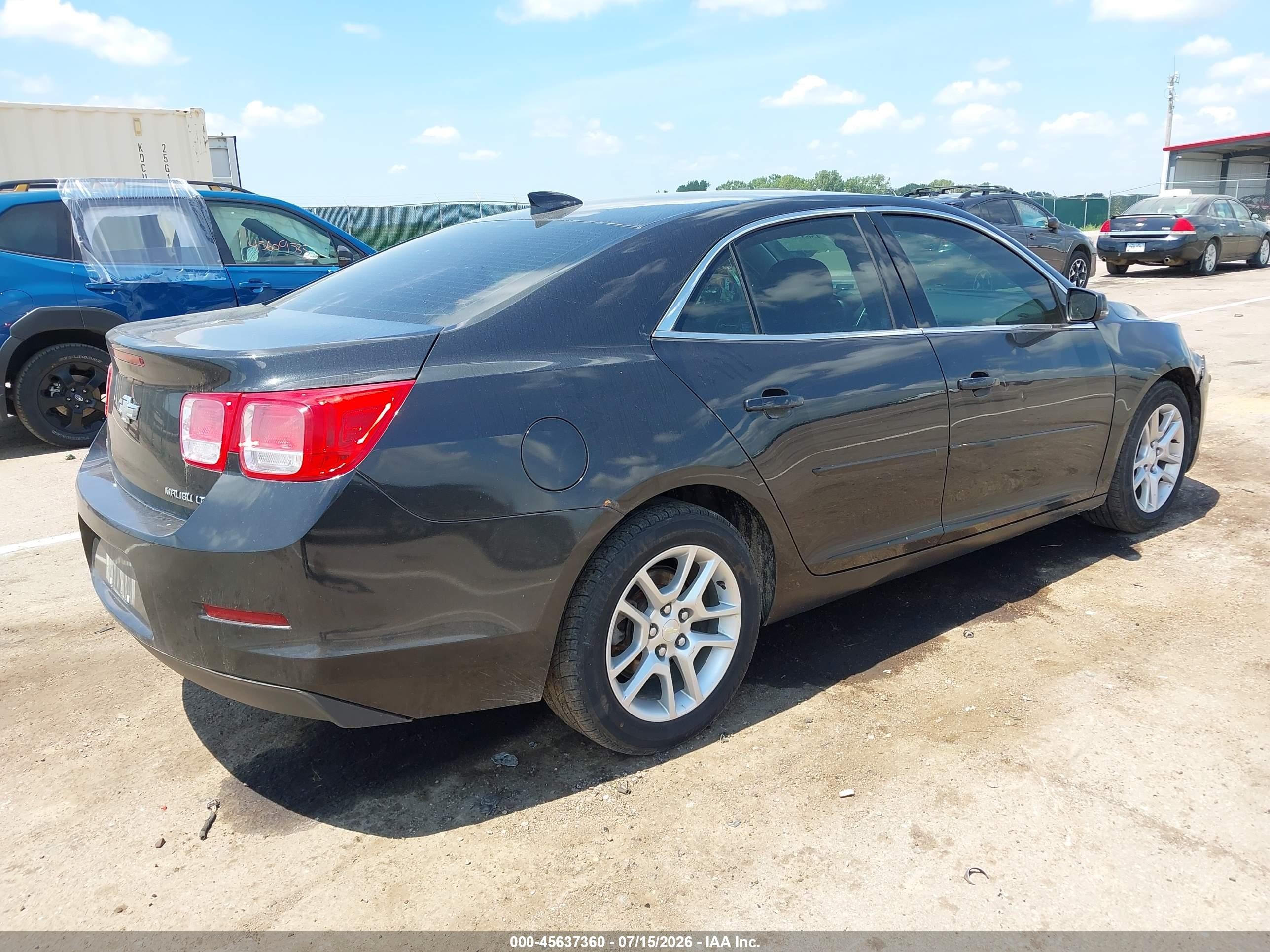 2015 Chevrolet Malibu 1lt Черный vin: 1G11C5SL3FF315972
