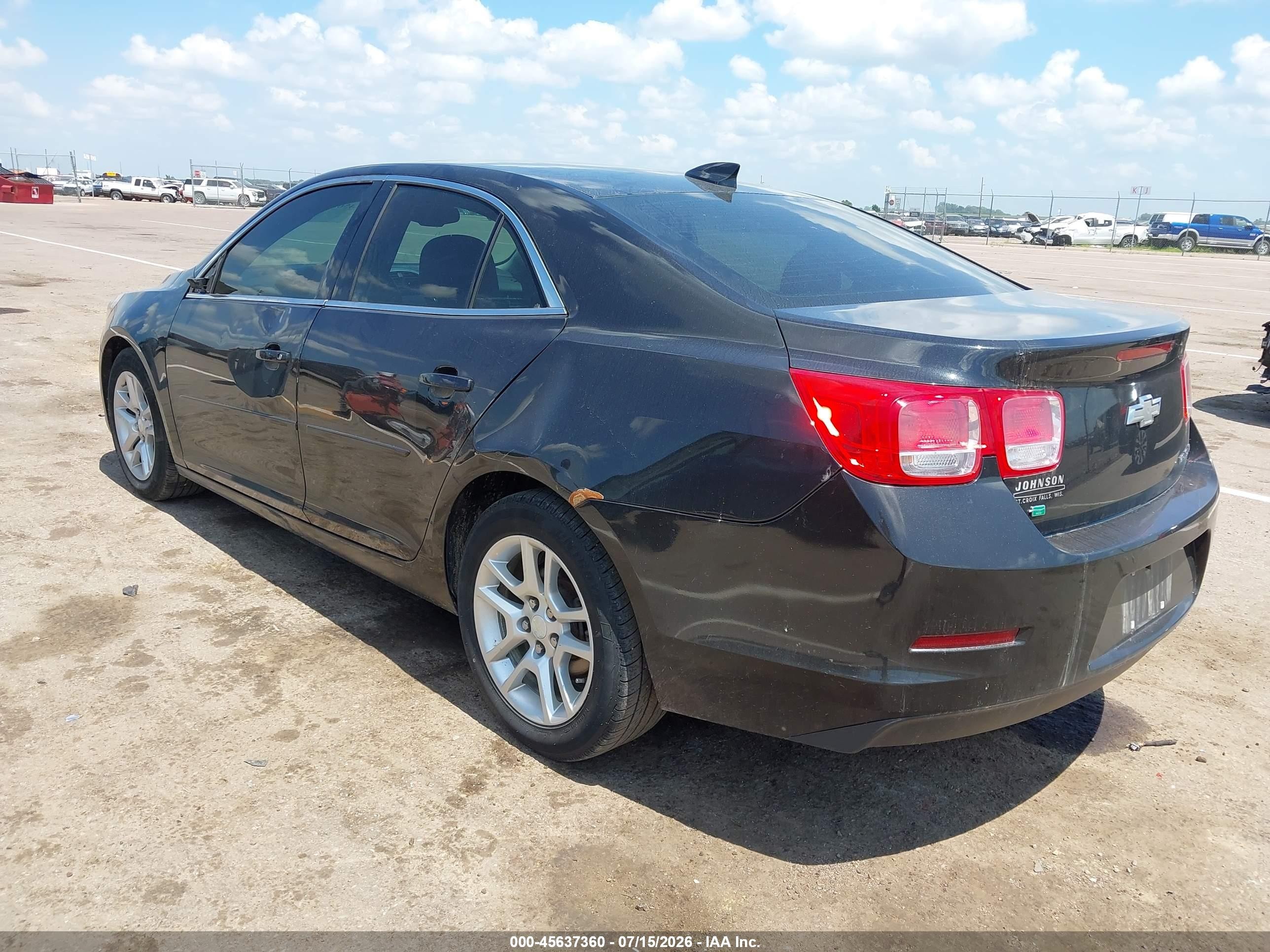 2015 Chevrolet Malibu 1lt Черный vin: 1G11C5SL3FF315972