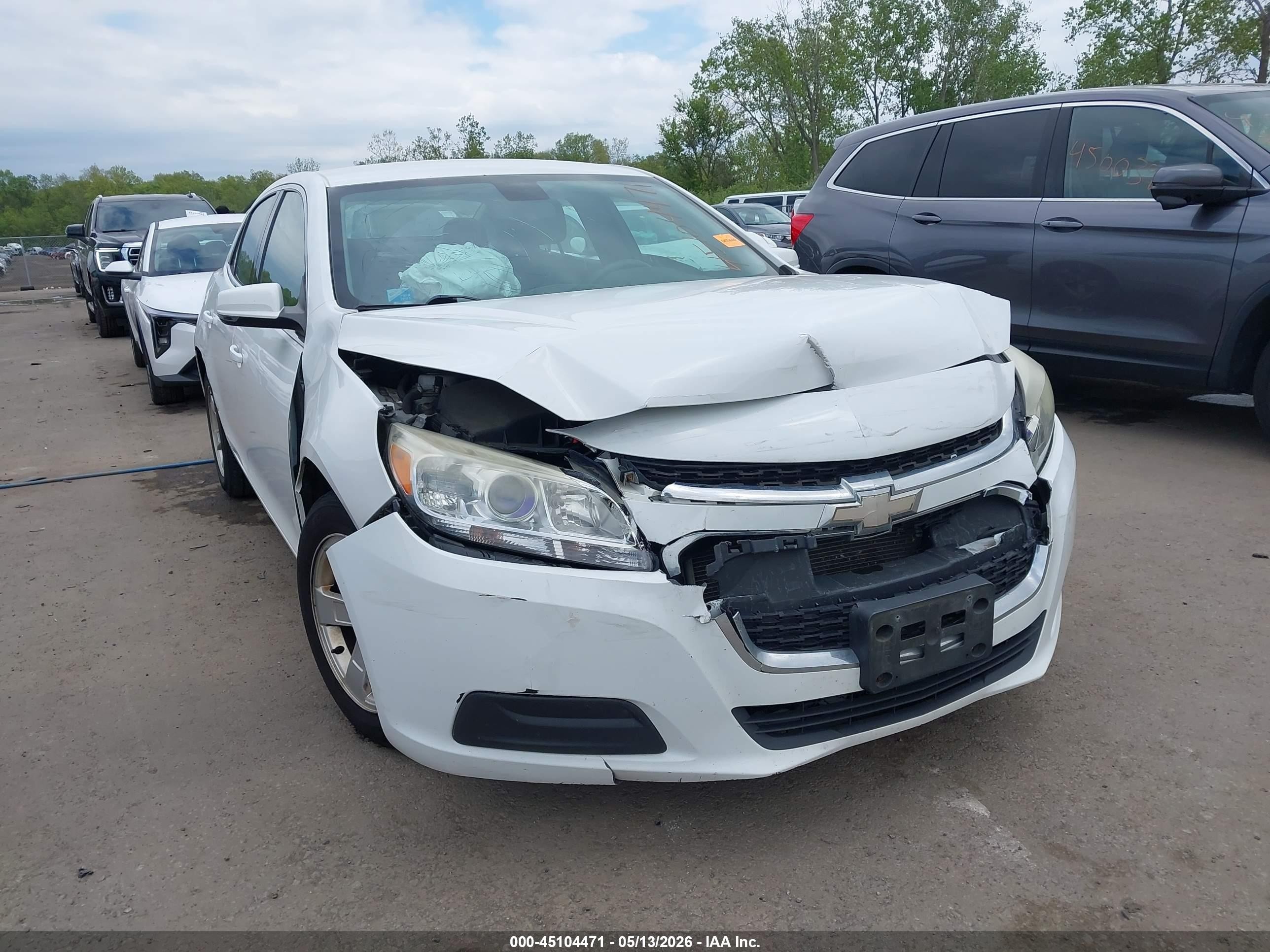2015 Chevrolet Malibu 1lt White vin: 1G11C5SL3FU100801