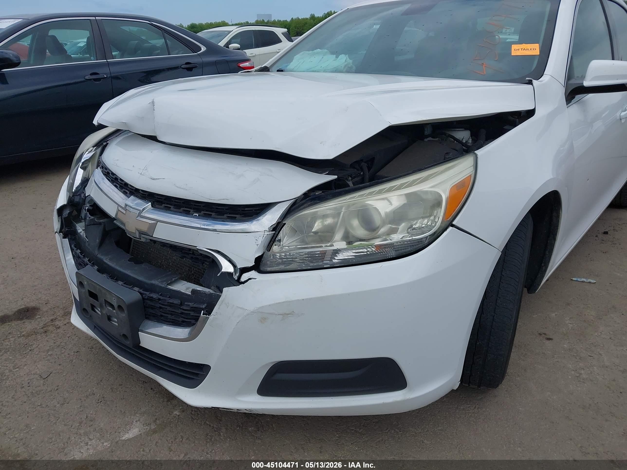 2015 Chevrolet Malibu 1lt Белый vin: 1G11C5SL3FU100801