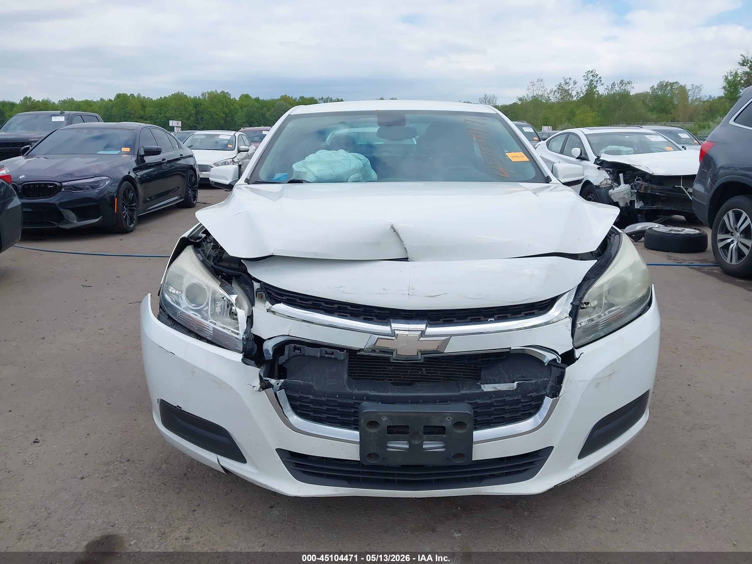 2015 Chevrolet Malibu 1lt Белый vin: 1G11C5SL3FU100801