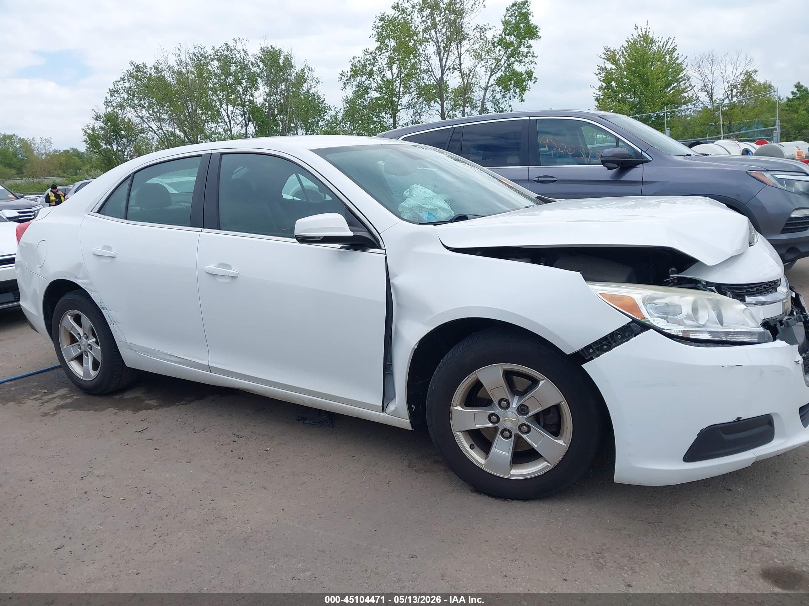 2015 Chevrolet Malibu 1lt Белый vin: 1G11C5SL3FU100801